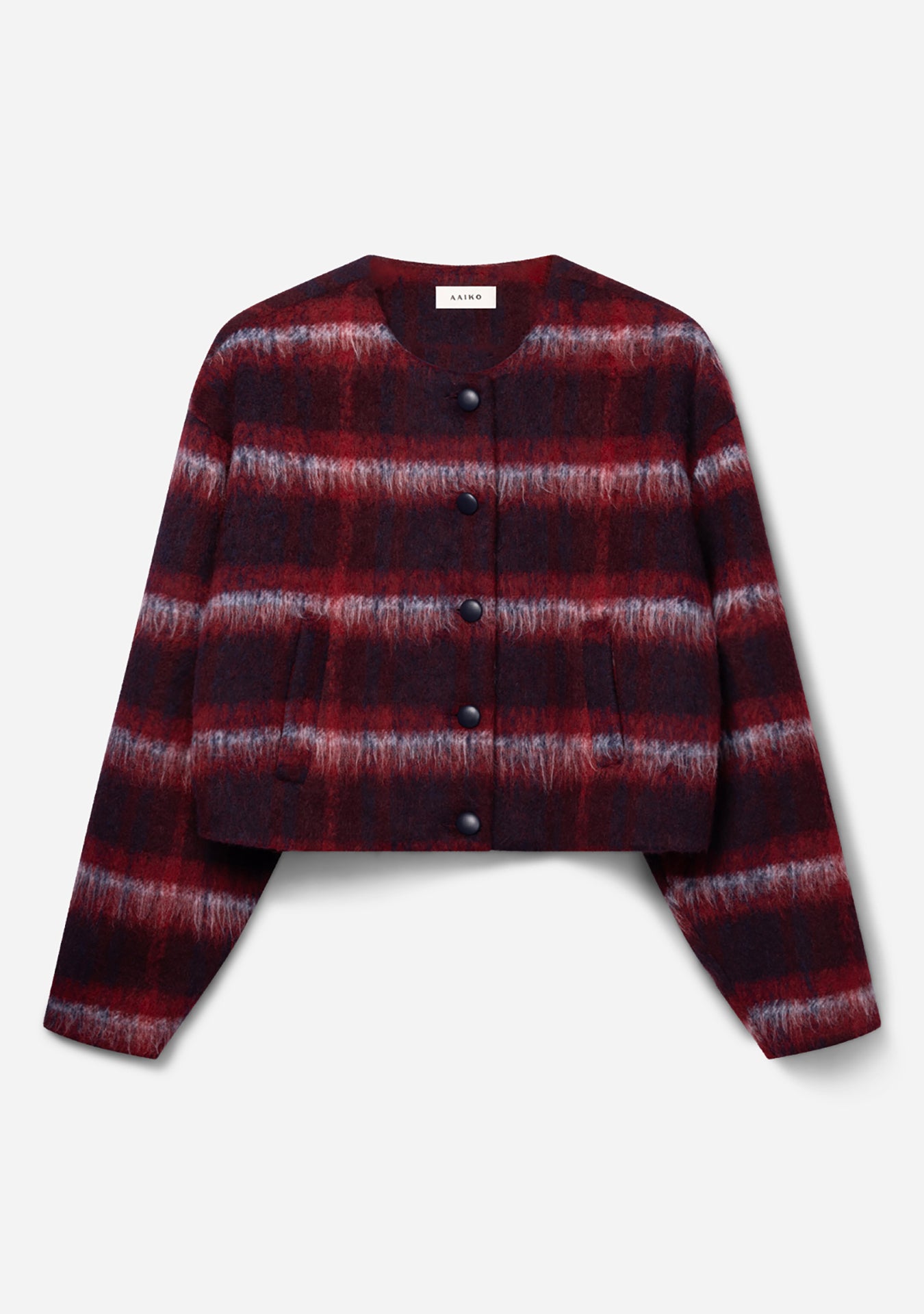 Aaiko Marais giacca bordeaux fantasia quadri