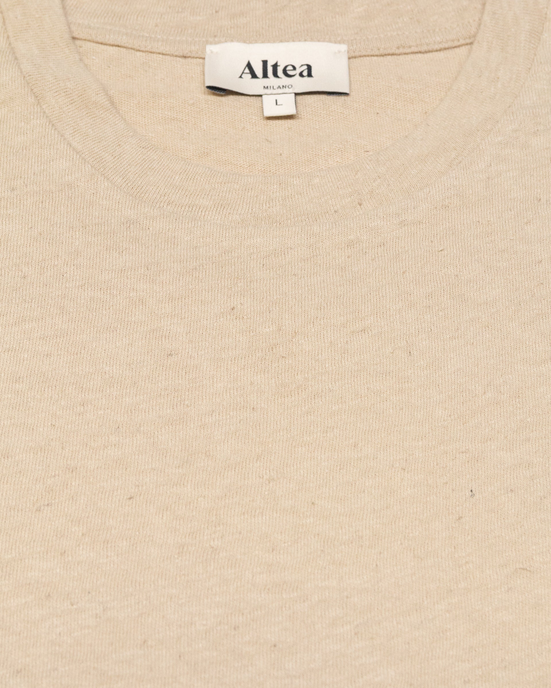 Altea Lewis t-shirt cotone lino beige