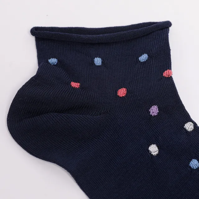 Mimi Mua Calzini Fantasia Pallini Blu Cotone Misto