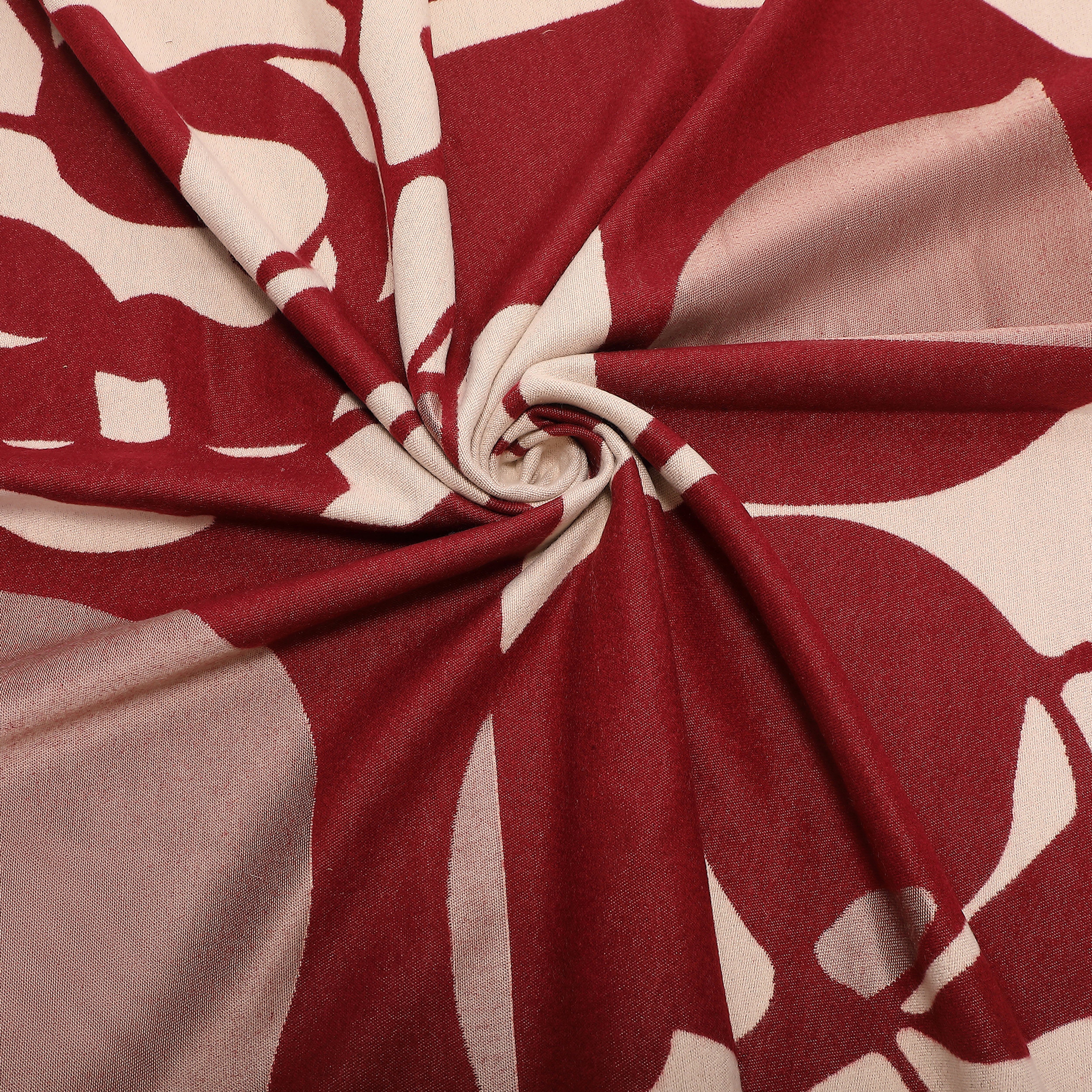 Mimi Mua Sciarpa Rose Stilizzate Bordeaux