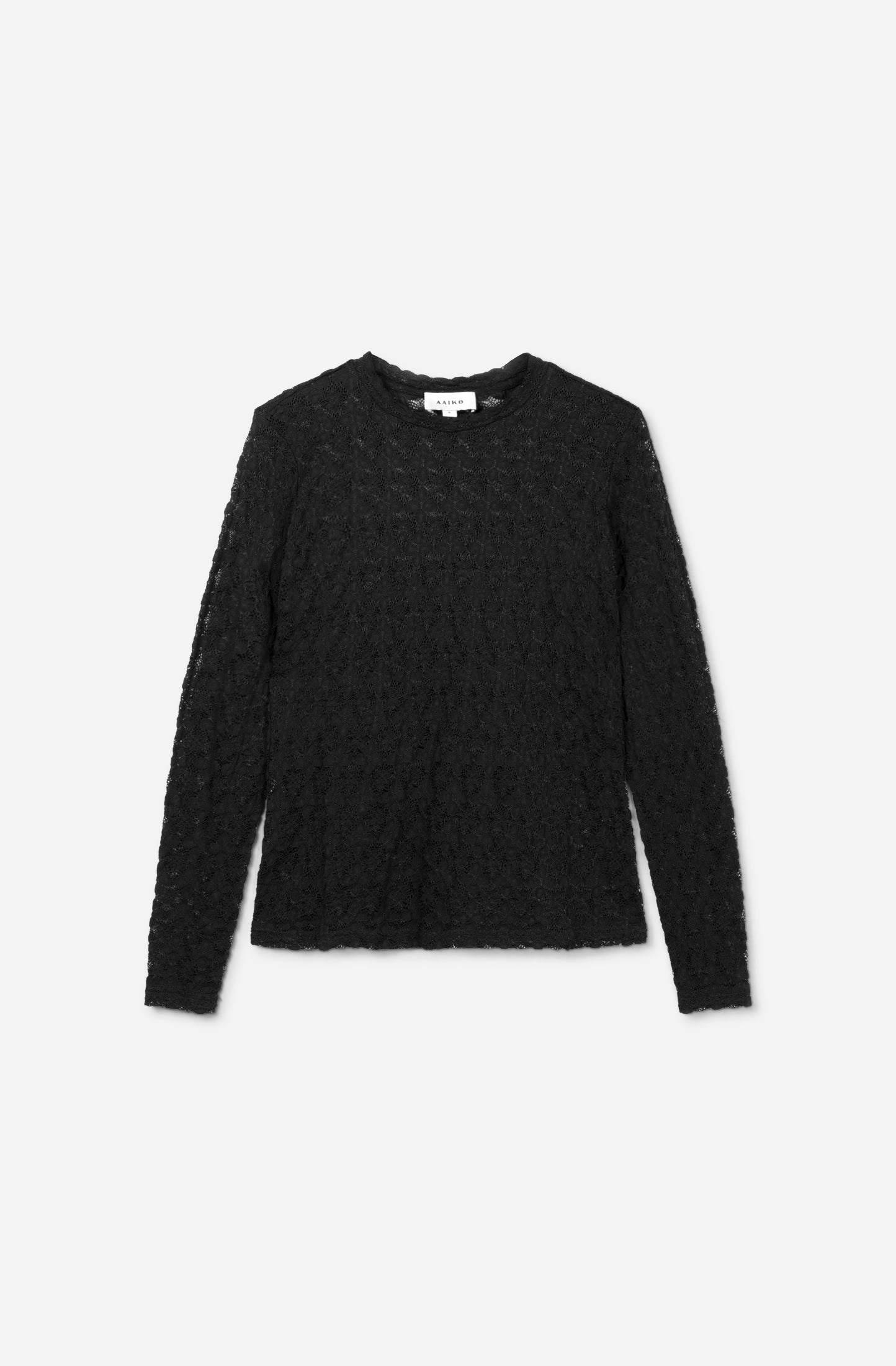 Aaiko Mason top pizzo nero floreale