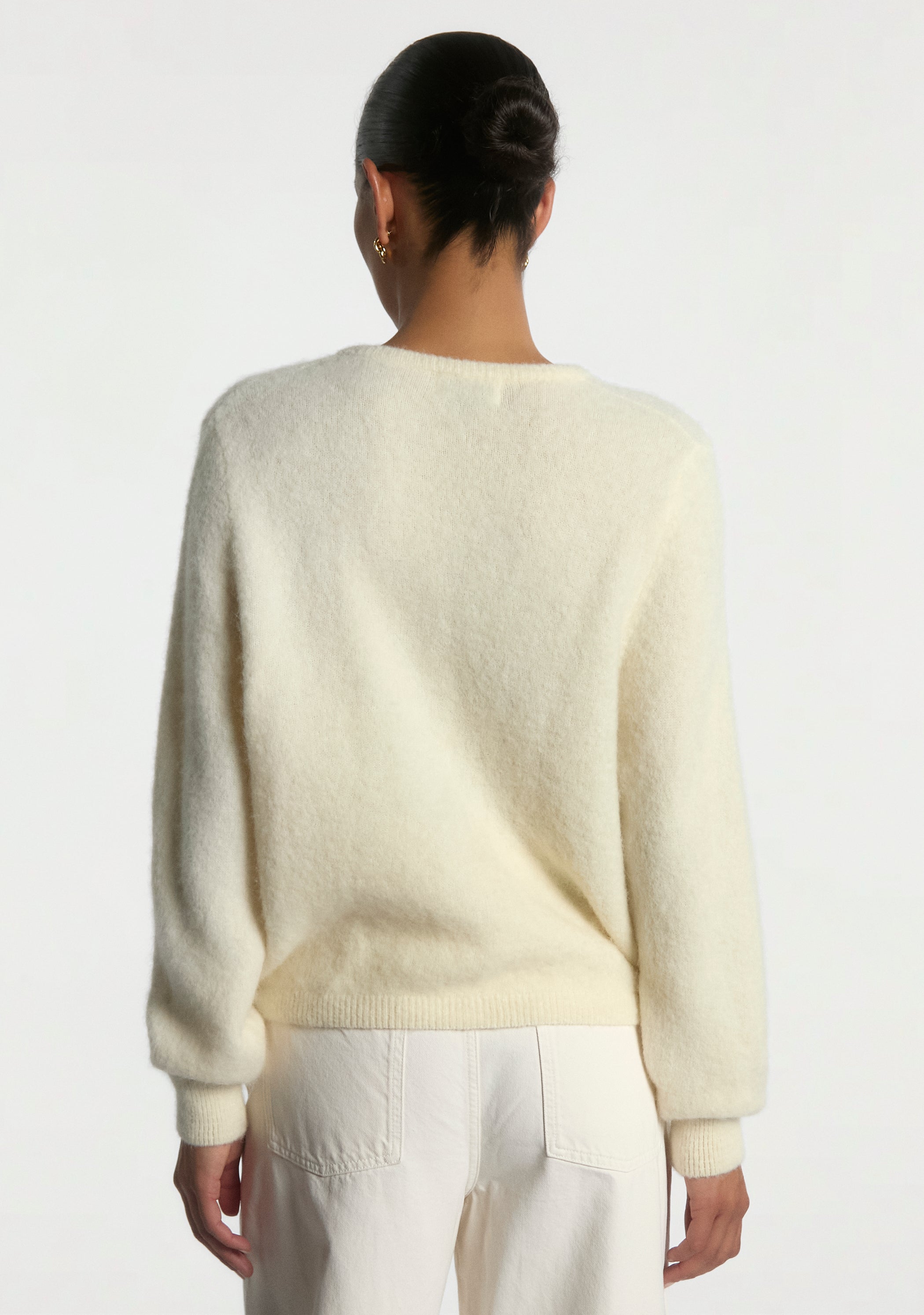Aaiko Lorys cardigan lana alpaca crema