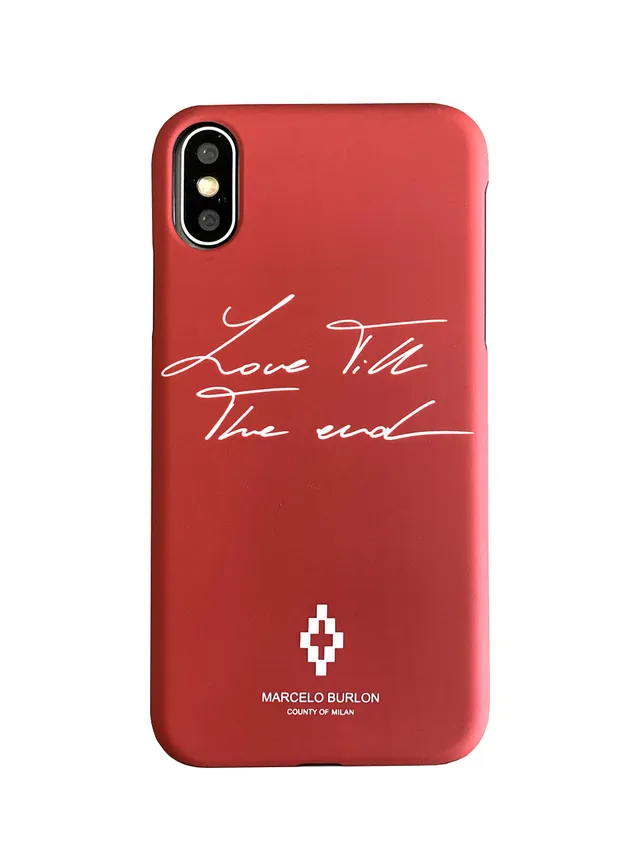Marcelo Burlon Love cover iPhone X/XS soft touch