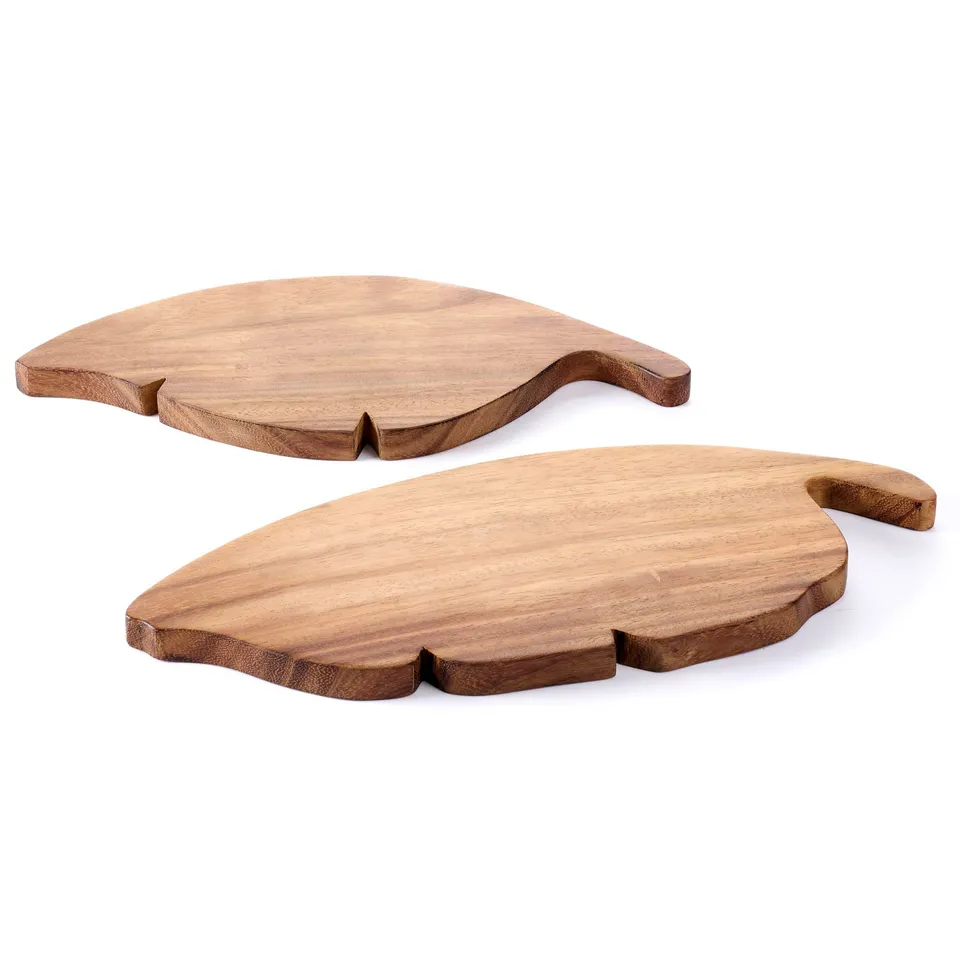 On Earth Banano tagliere legno naturale 34 cm