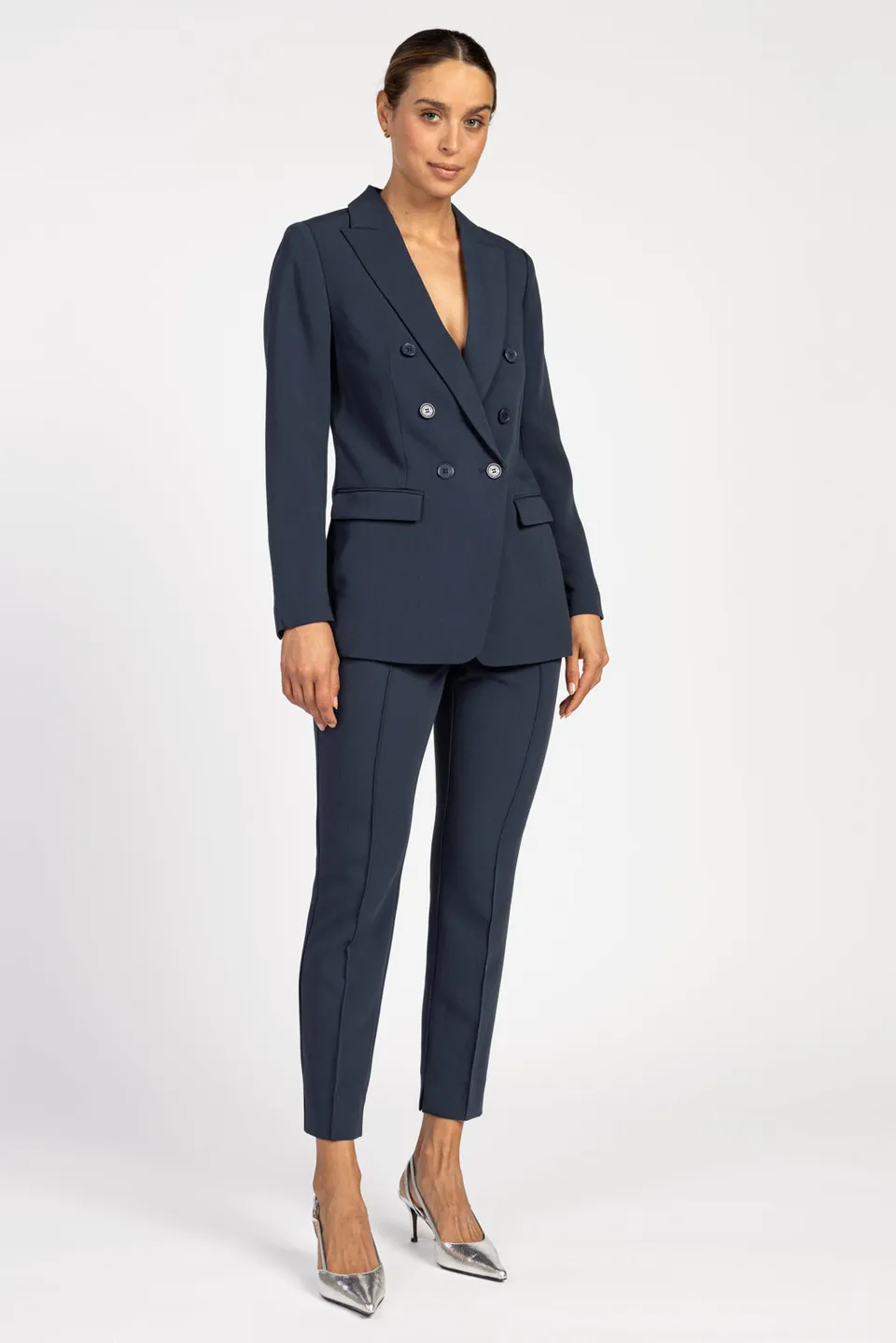 Aaiko Parene pantaloni blu slim piega