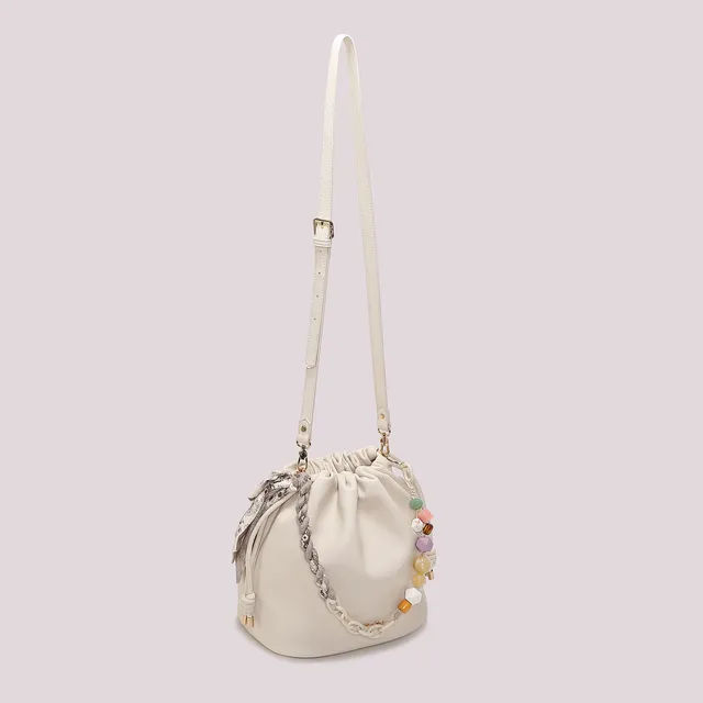 Mimi Mua Borsa a Spalla con Foulard Panna