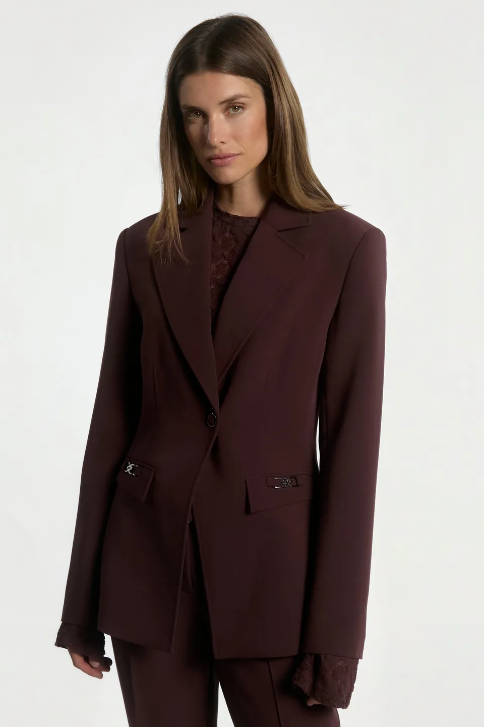 Aaiko Toulon blazer bordeaux bottoni