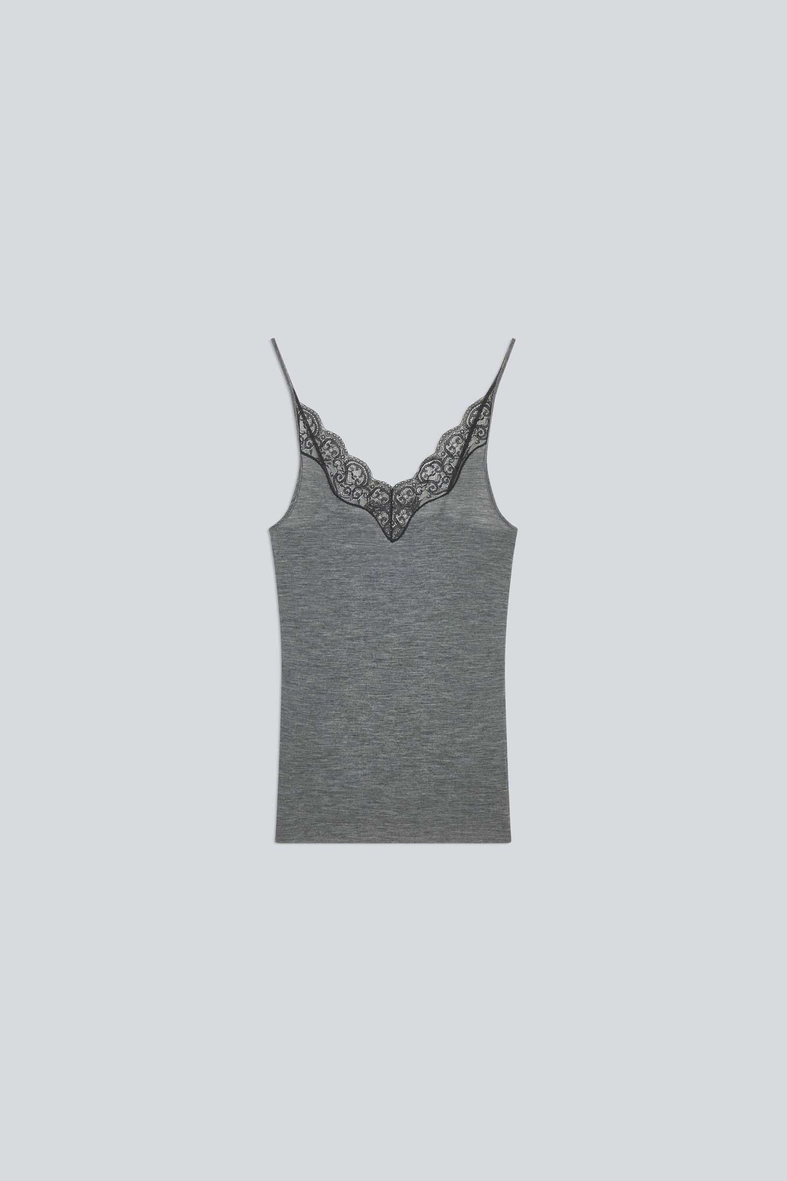 Semicouture Aura top lana grigio melange