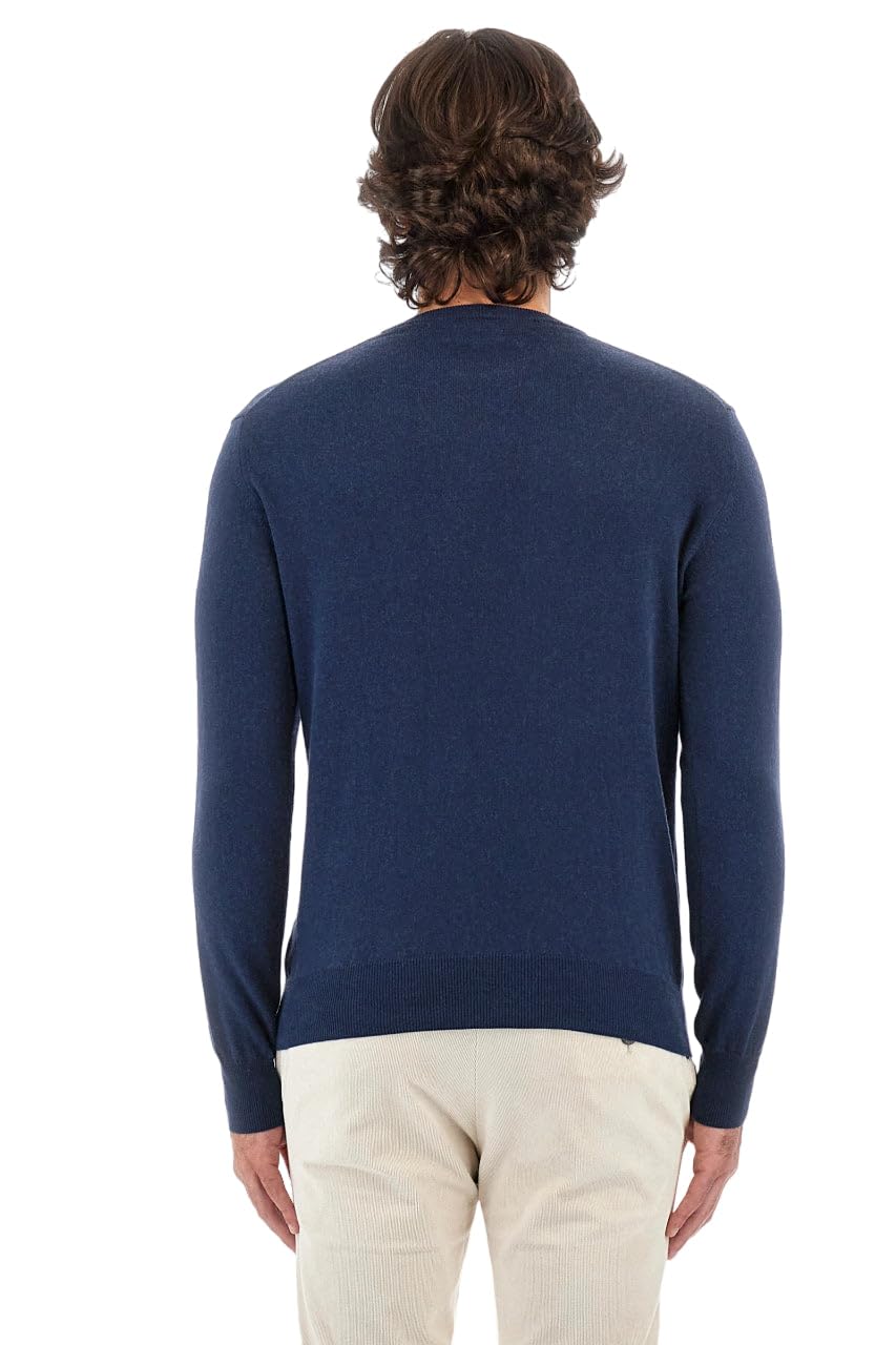 La Martina Wilmar Blue Navy felpa girocollo uomo XXL