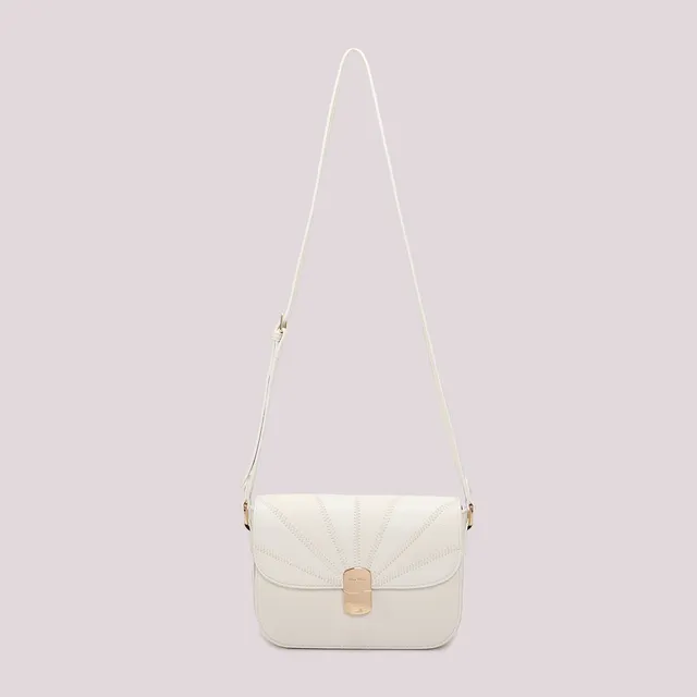 Mimi Mua borsa tracolla patta patchwork bianco