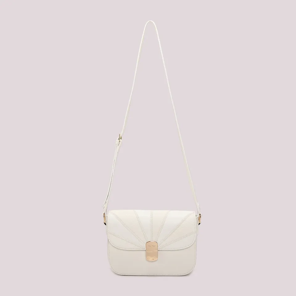 Mimi Mua borsa tracolla patta patchwork bianco