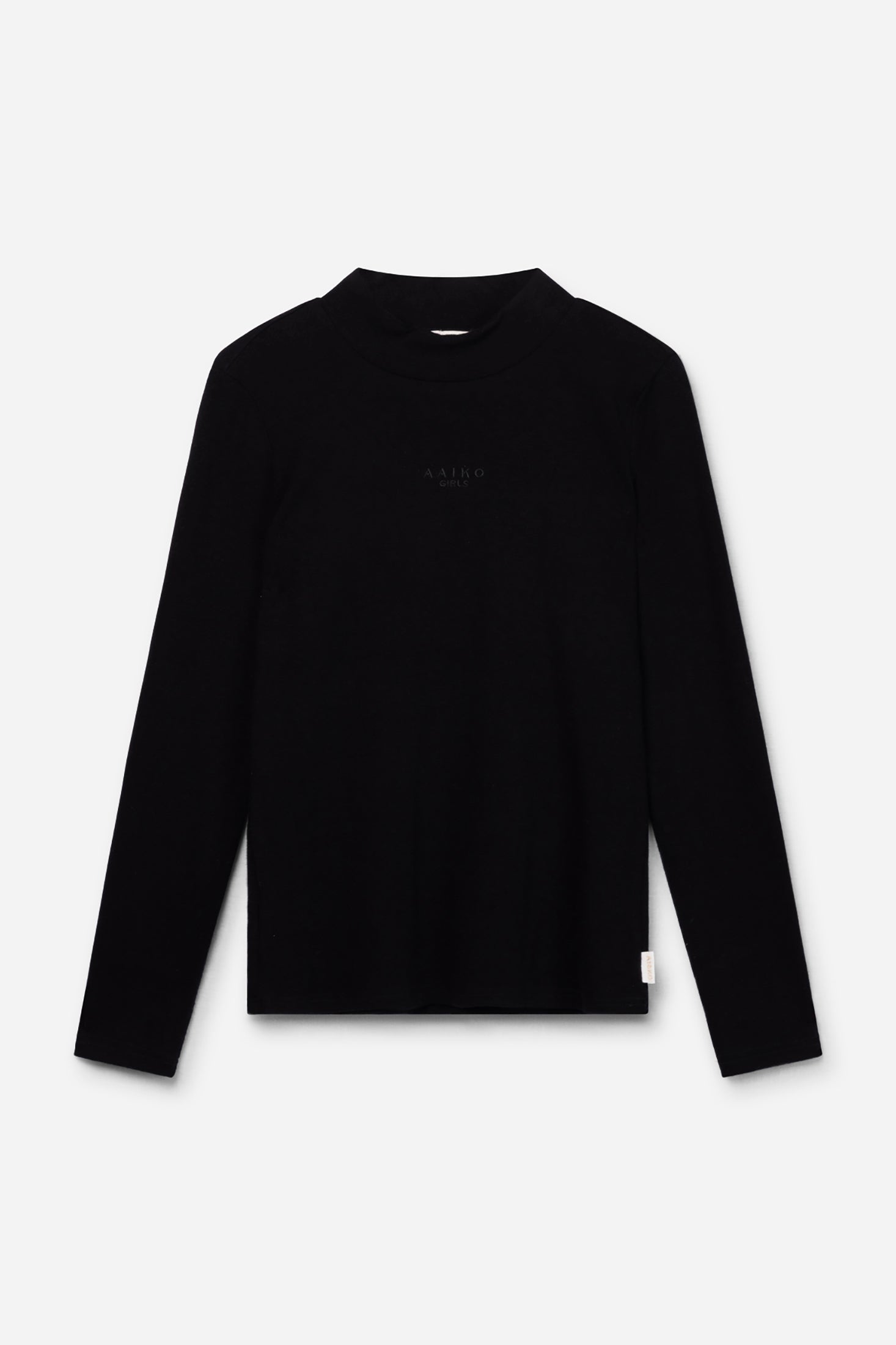 Aaiko Zera top nero lurex collo alto