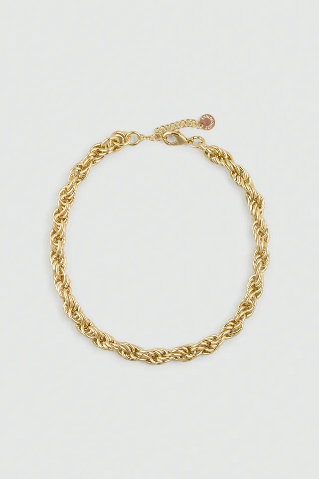 Semicouture Maddison collana catena a spirale oro