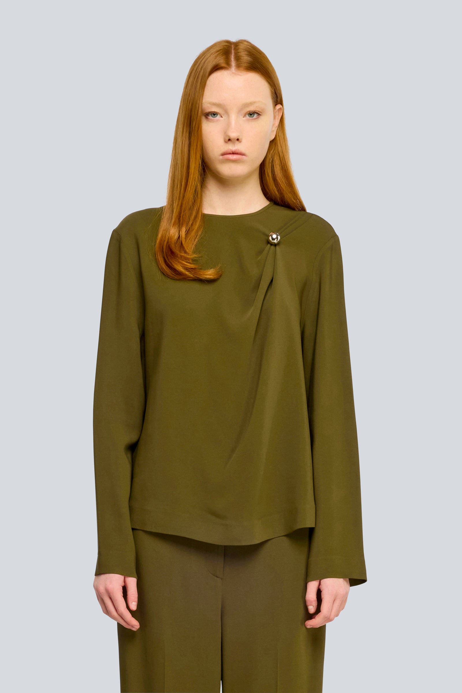 Semicouture Chloe Y6WL07 blusa verde cadì