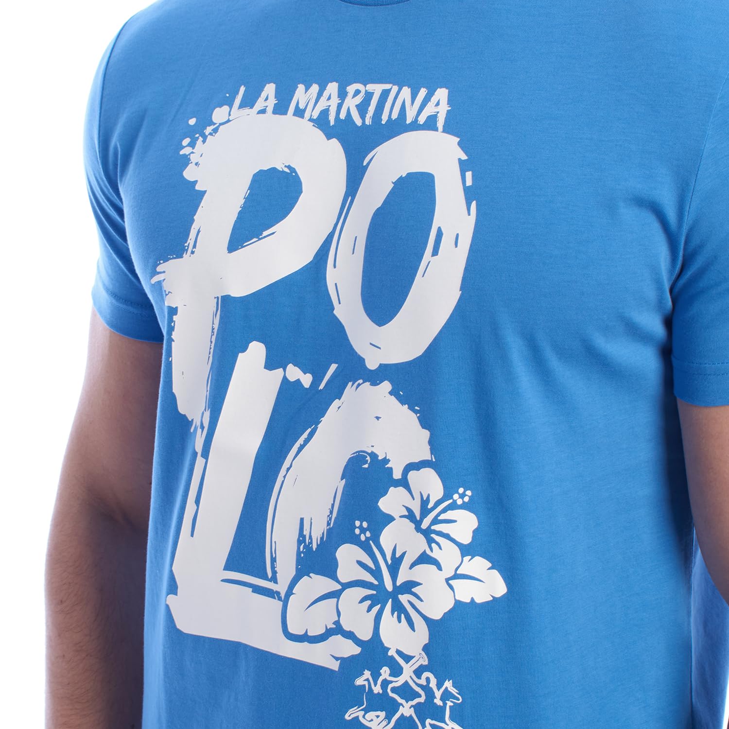La Martina YMR323-JS206 T-shirt uomo cotone blu S
