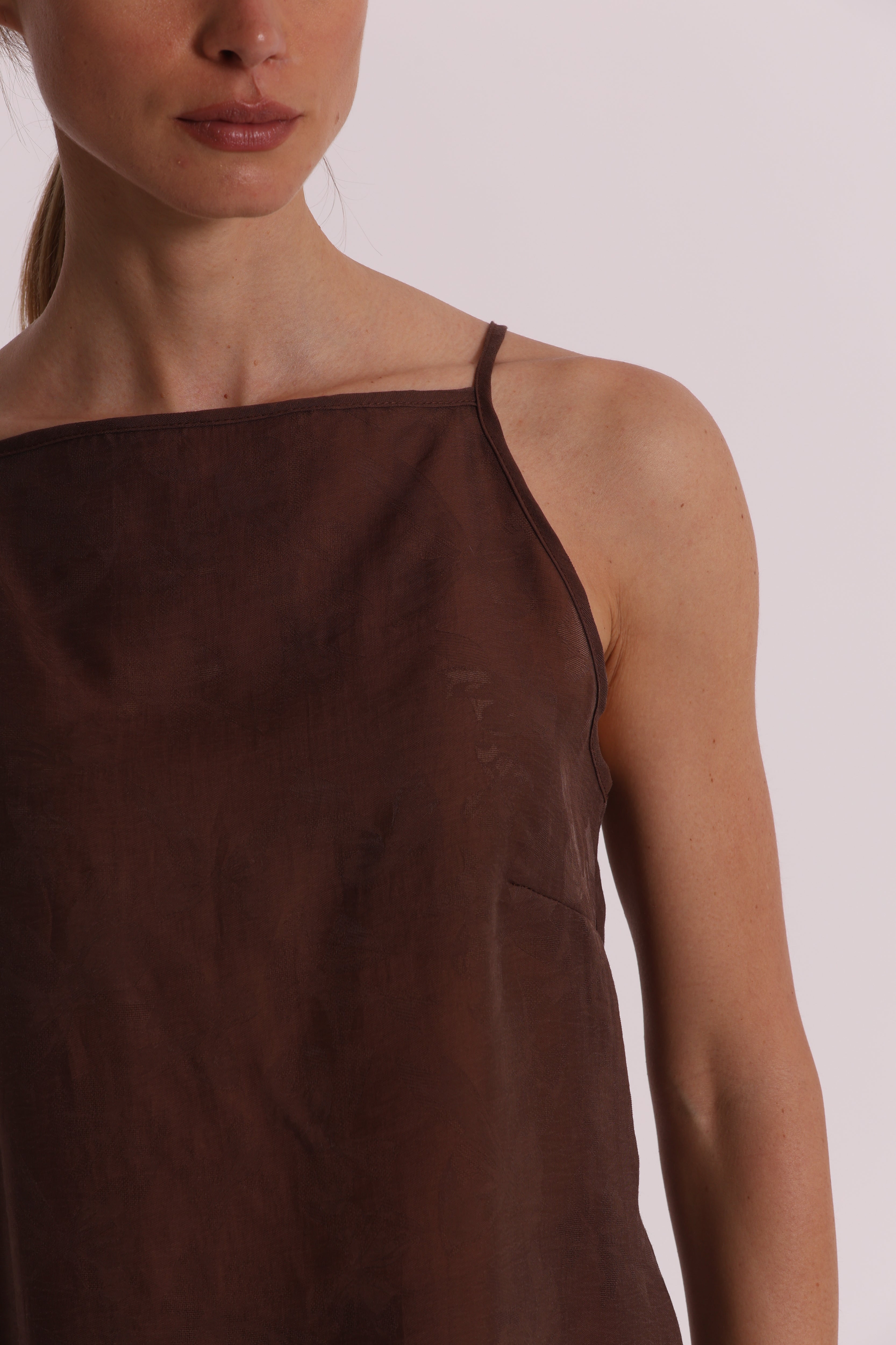 Mimi Mua Top Jacquard in Lyocell Rosa