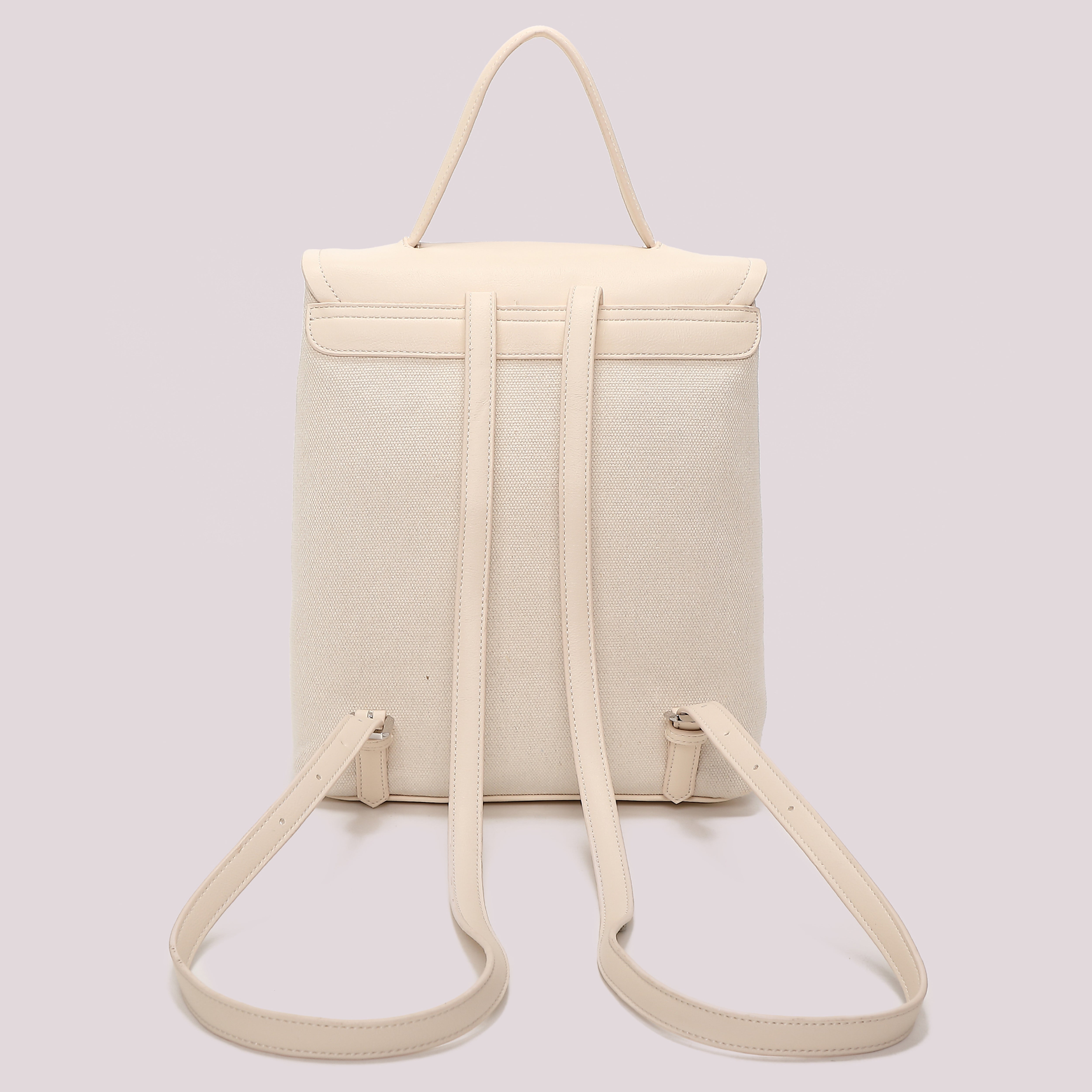 Mimi Mua Patta Canvas Zaino Panna