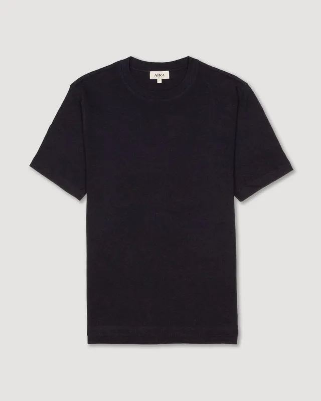 Altea Lewis t-shirt lino cotone navy