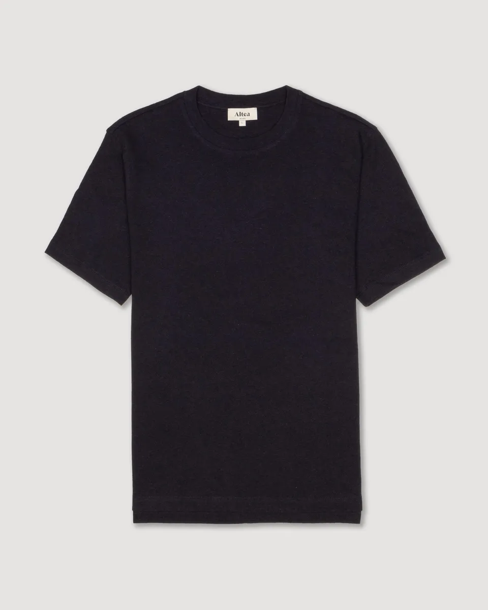 Altea Lewis t-shirt lino cotone navy
