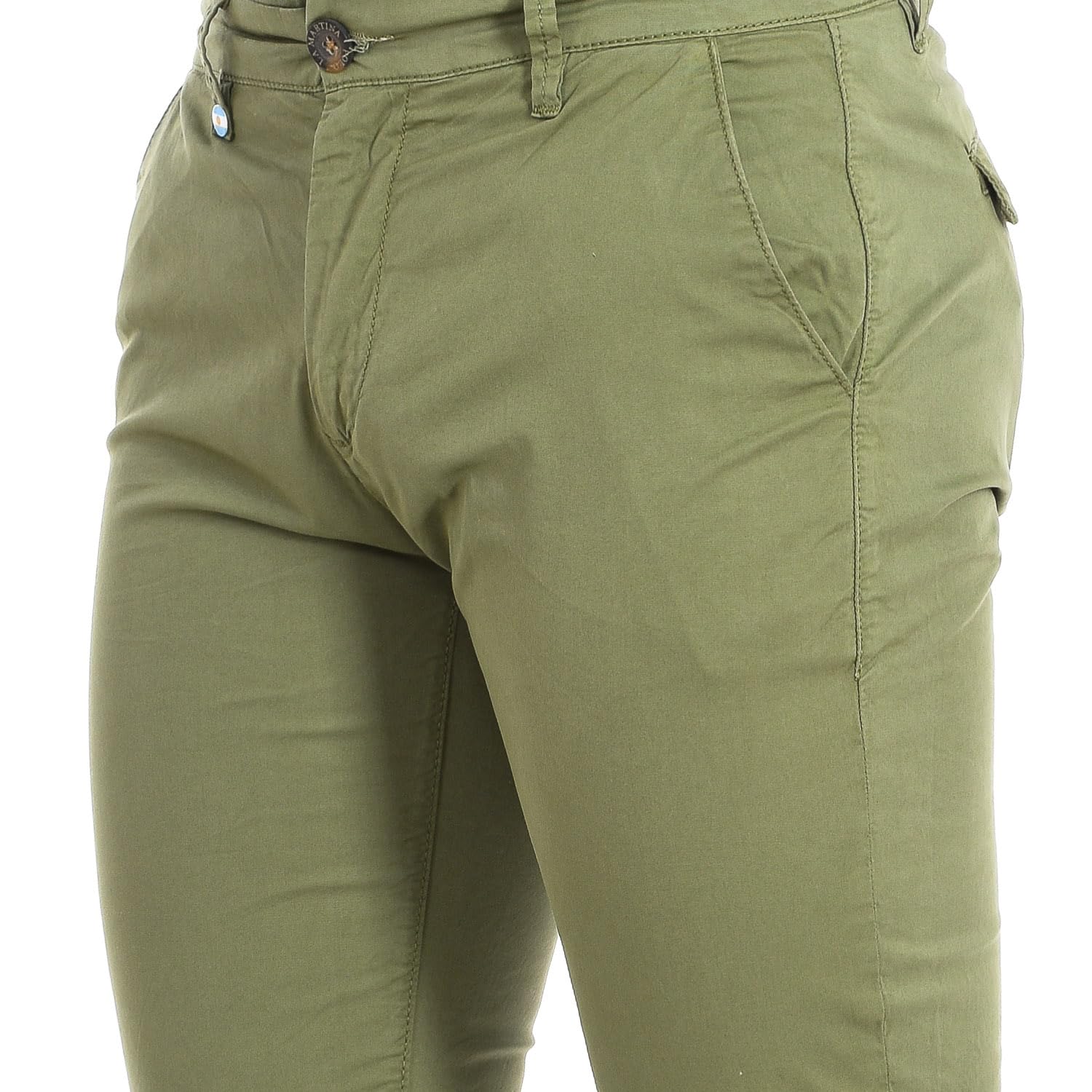 La Martina TMT002-TW417 pantaloni uomo verdi 44 cotone