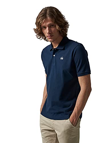 La Martina Polo Classica piqué uomo blu navy taglia M