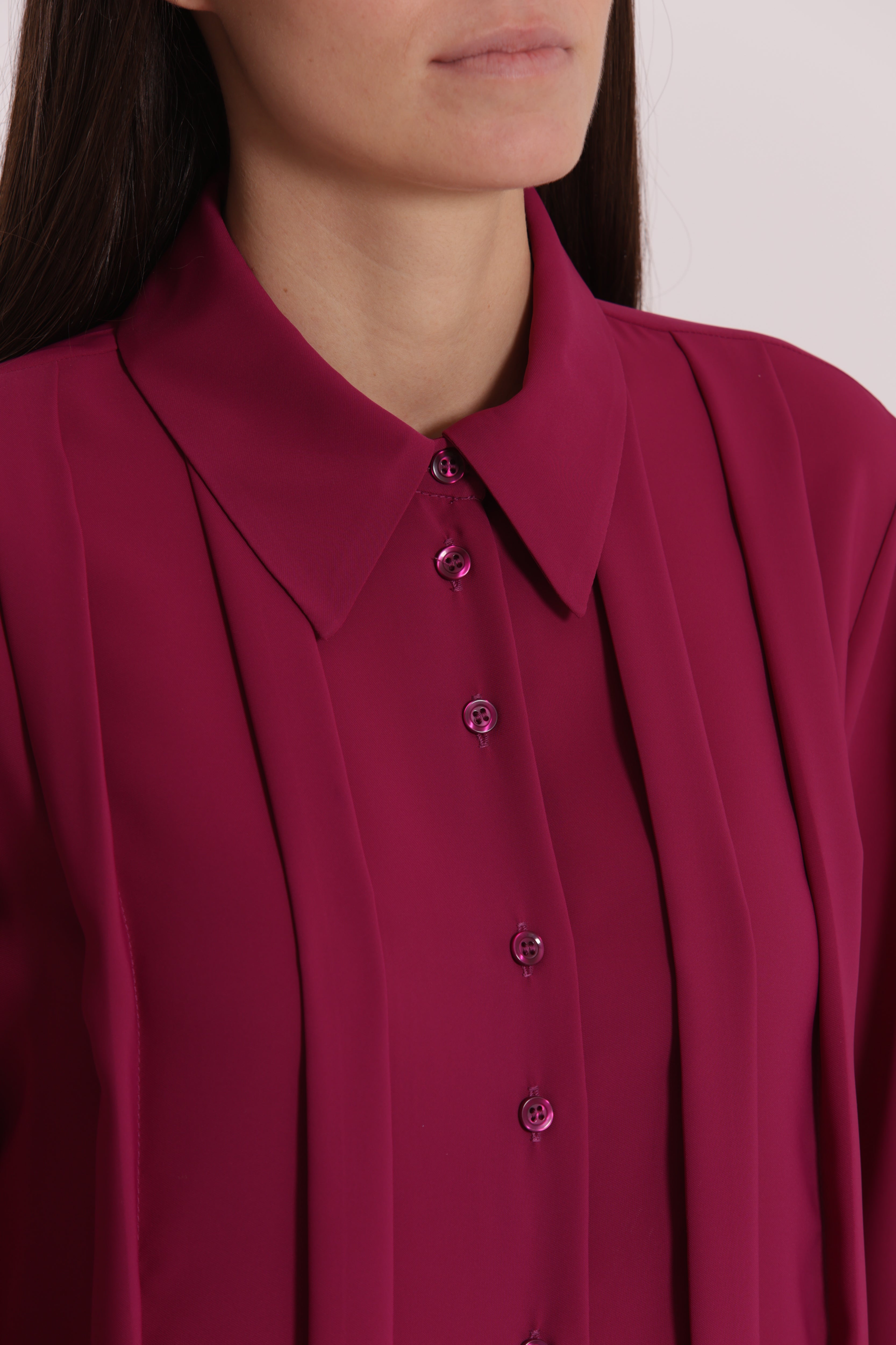 Mimi Mua Camicia Solton con Pieghe camicia fluida