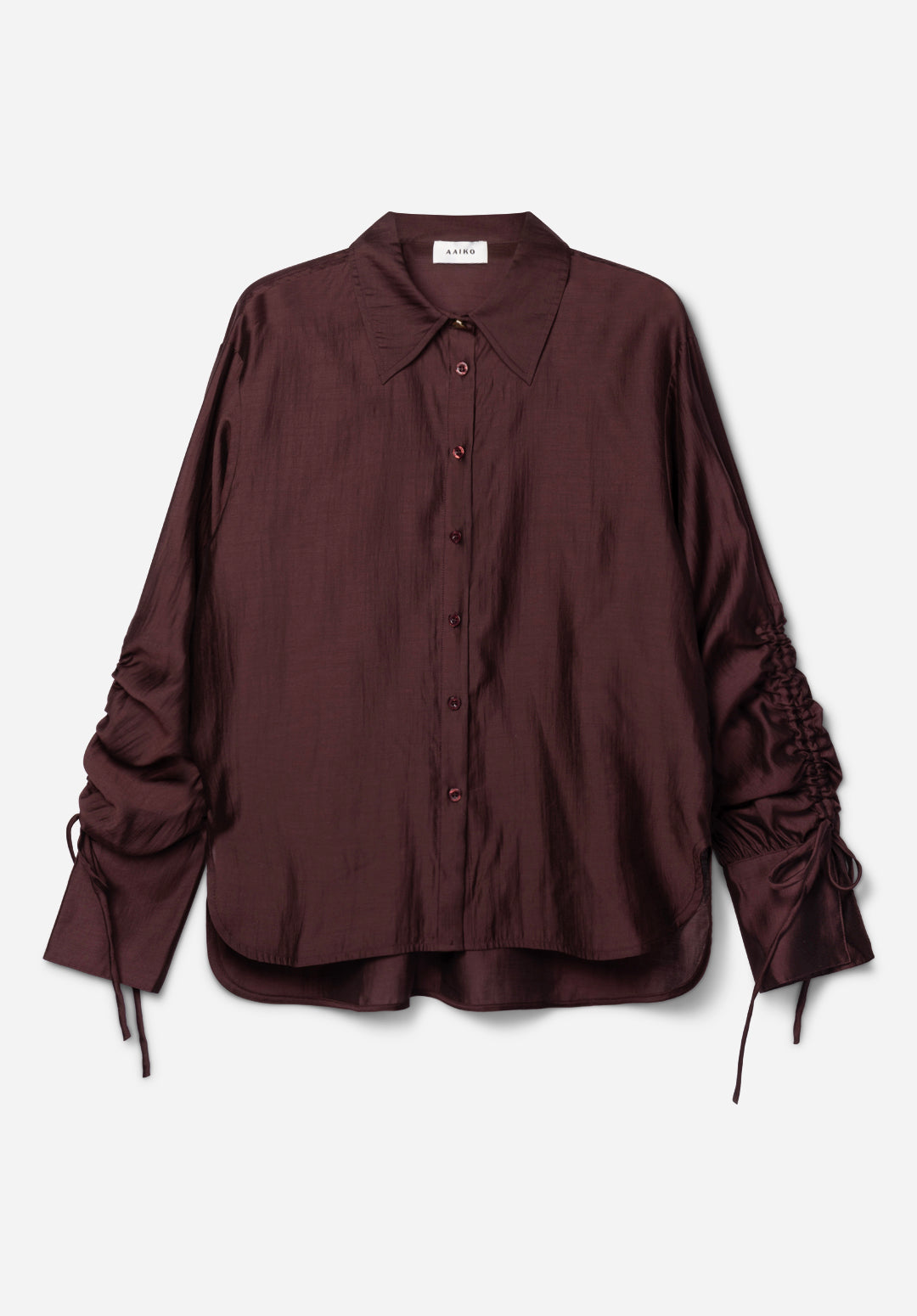 Aaiko Marel camicia bordeaux manica lunga