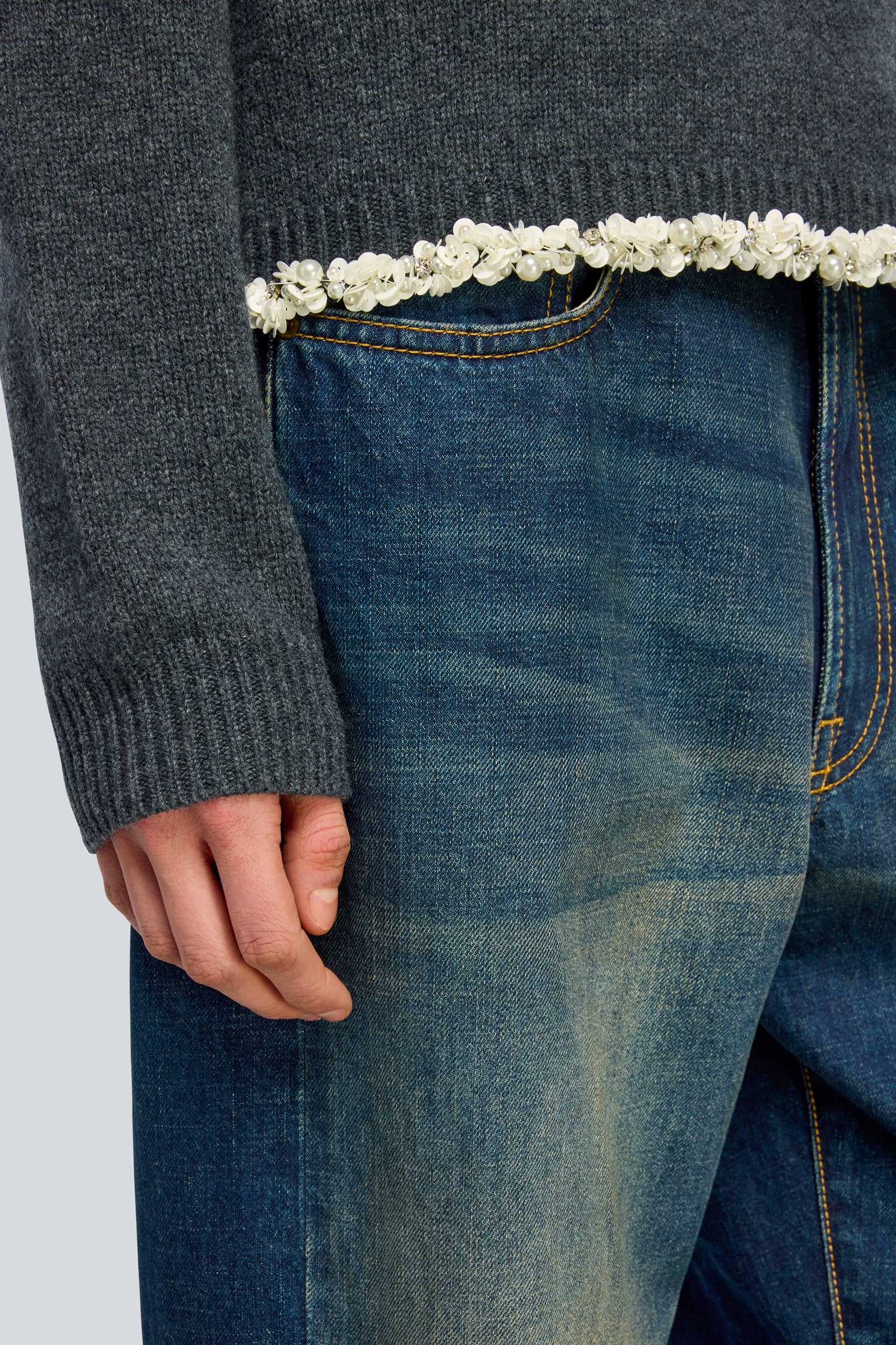 Semicouture Celia maglia grigia misto cashmere