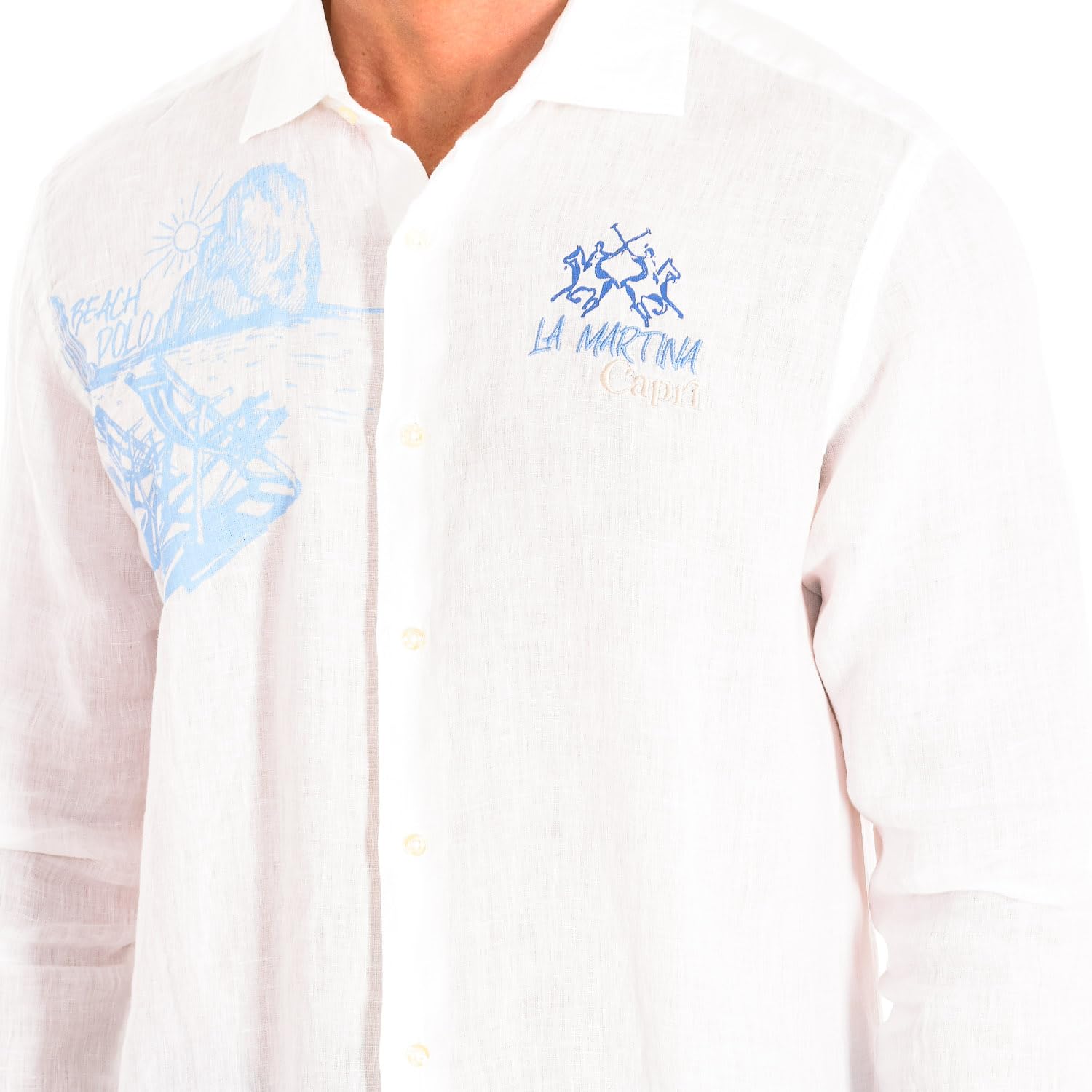 La Martina TMC304-TL319 camicia uomo manica lunga
