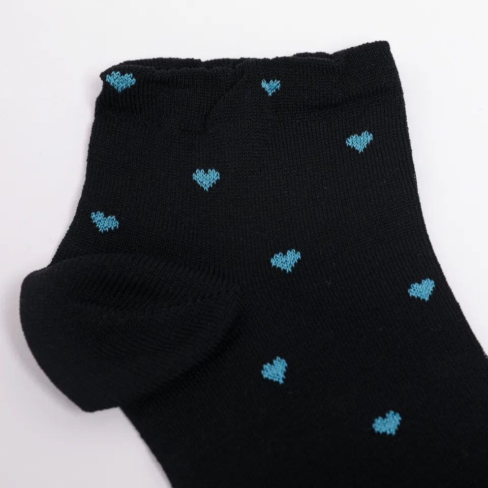 Mimi Mua Cuori calzini misto nero e azzurro