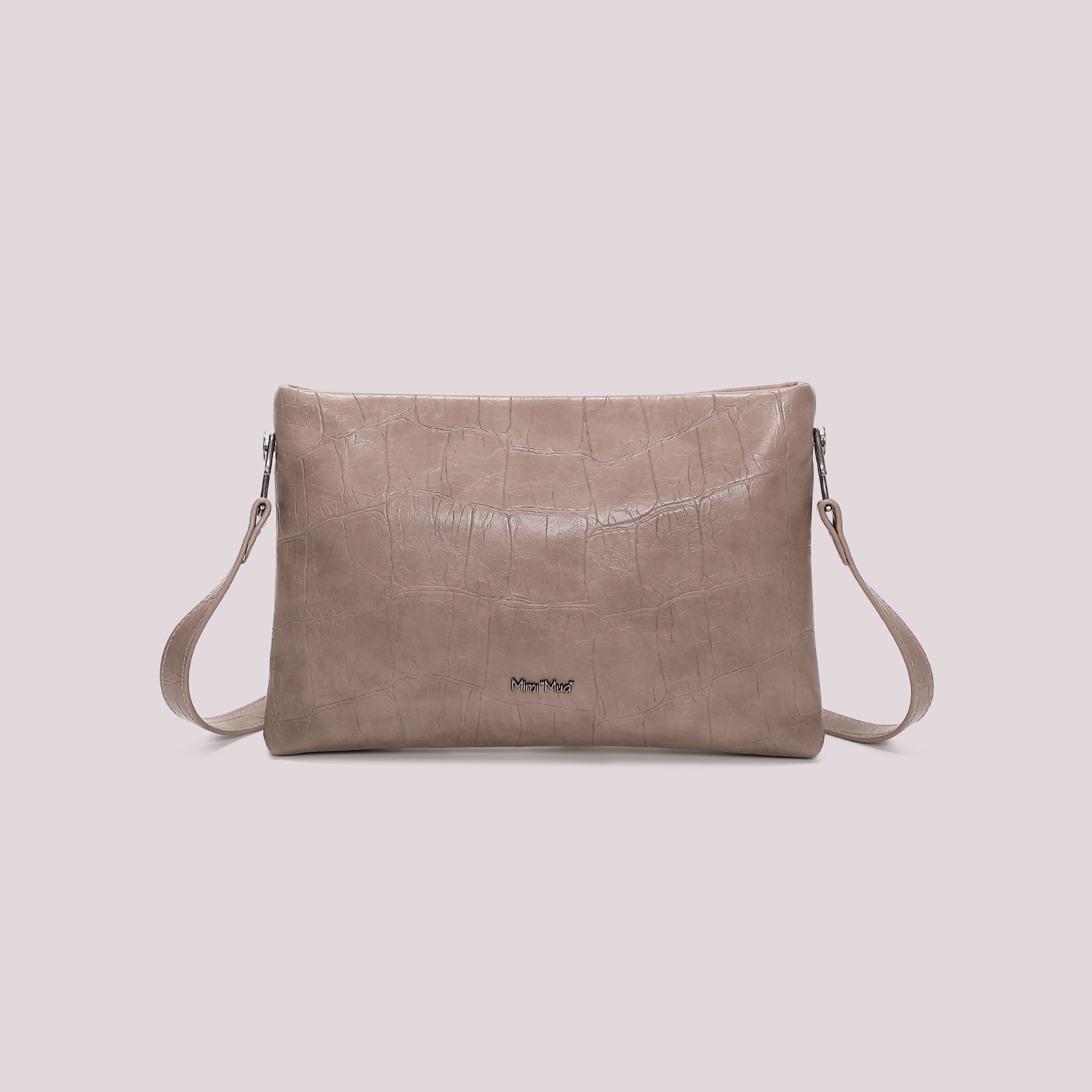 Mimi Mua borsa a busta nera effetto cocco