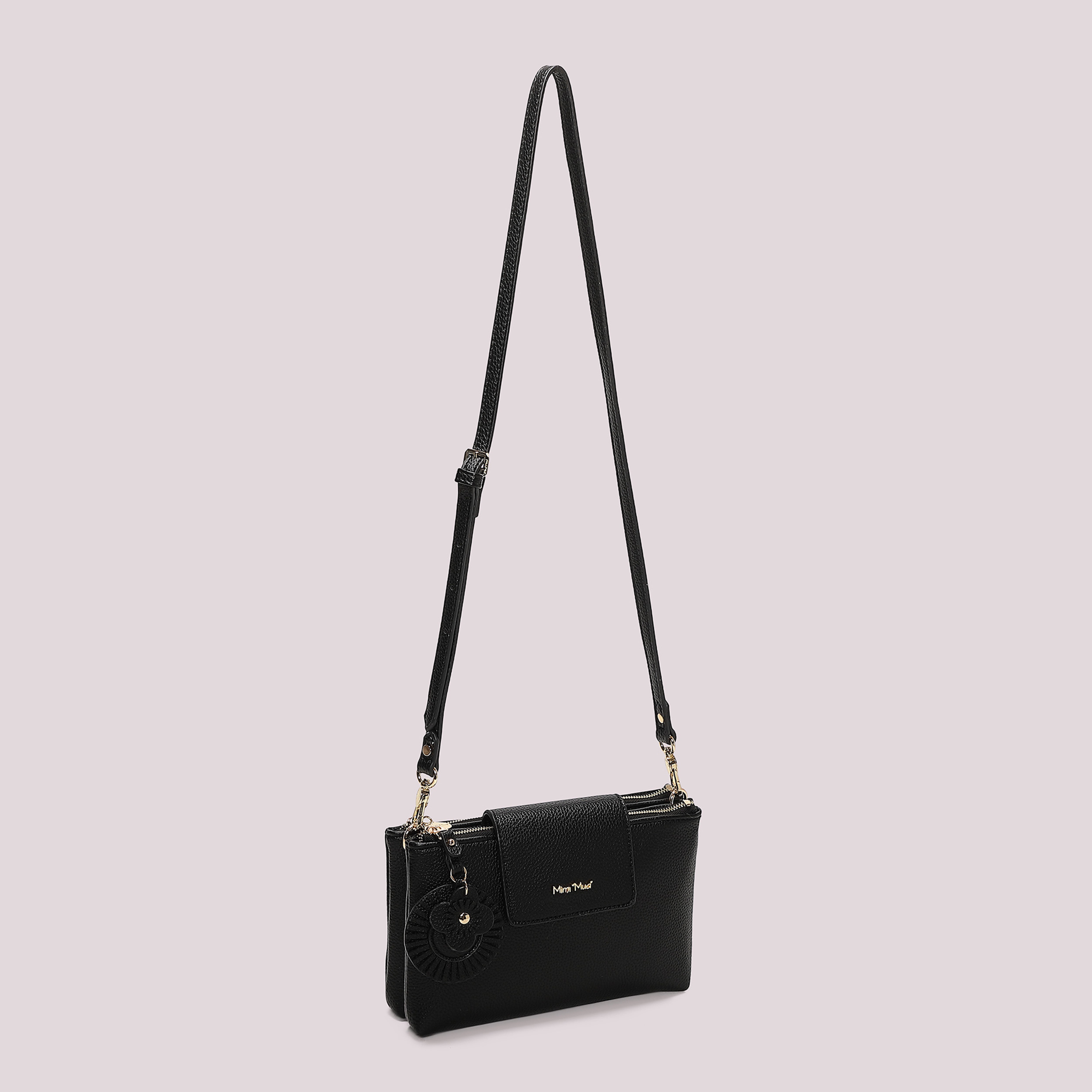 Mimi Mua Borsa Tracolla Charm Fiore Bianco 24 cm