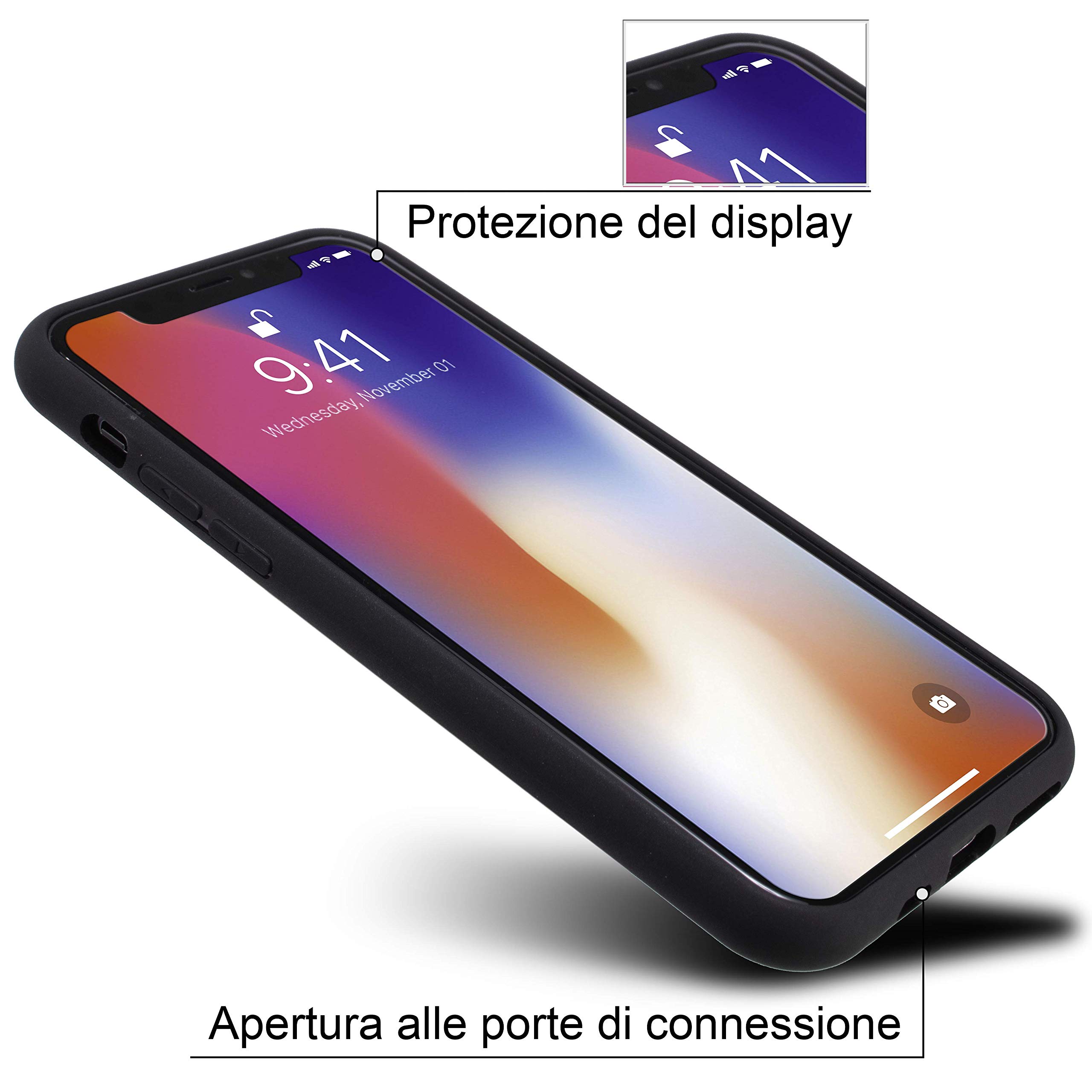 Marcelo Burlon County of Milan iPhone 11 Pro cover semiflessibile vetro