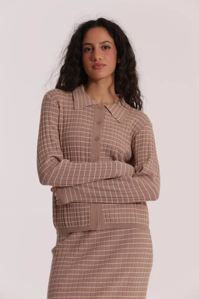 Mimi Mua Polo Righe maglia nero rigata viscosa