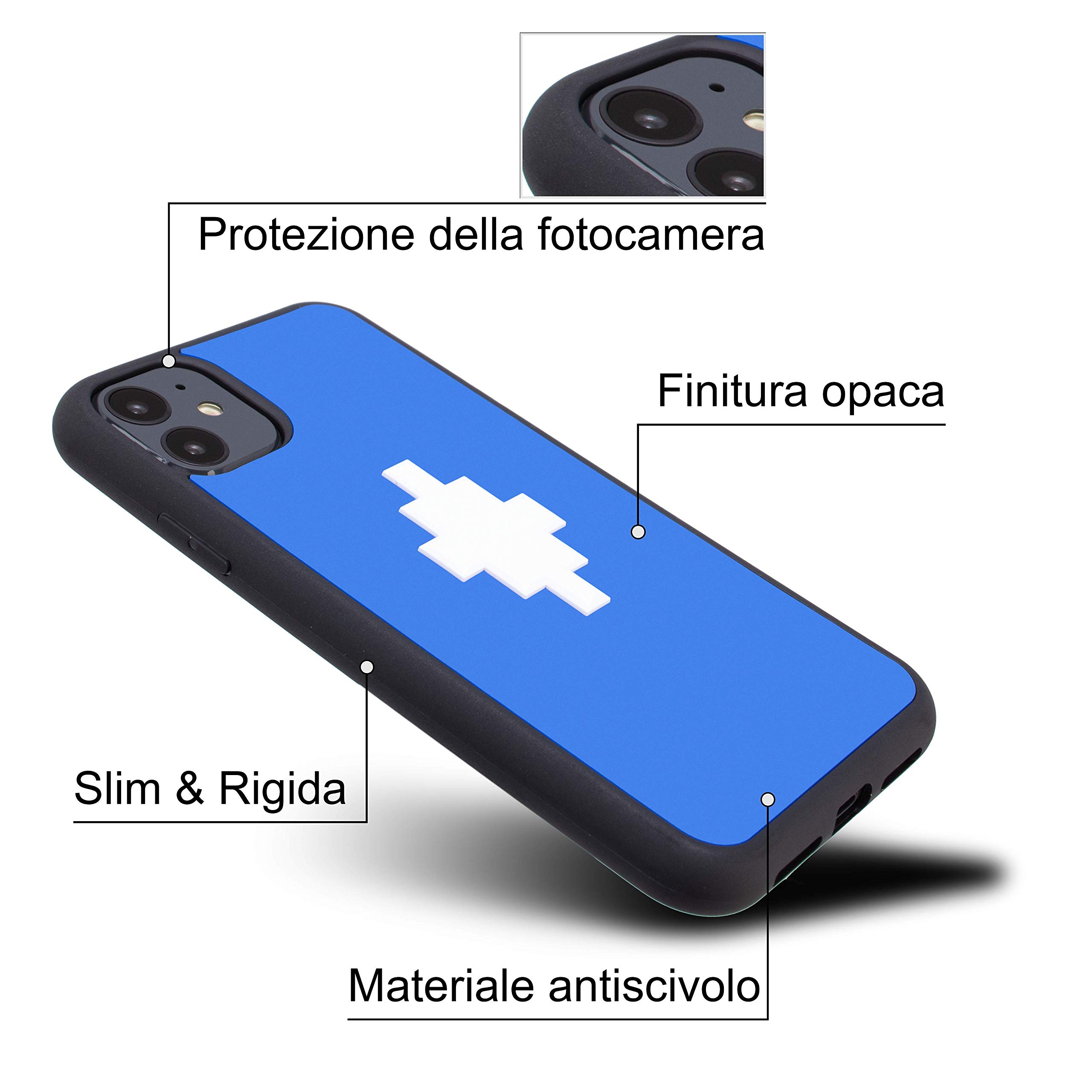 Marcelo Burlon cover iPhone 11 semiflessibile 3D Cross antiurto