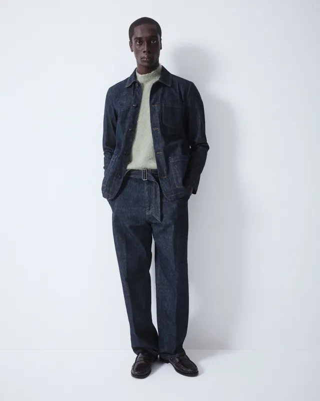 Altea Pablo giacca denim blu cotone giapponese