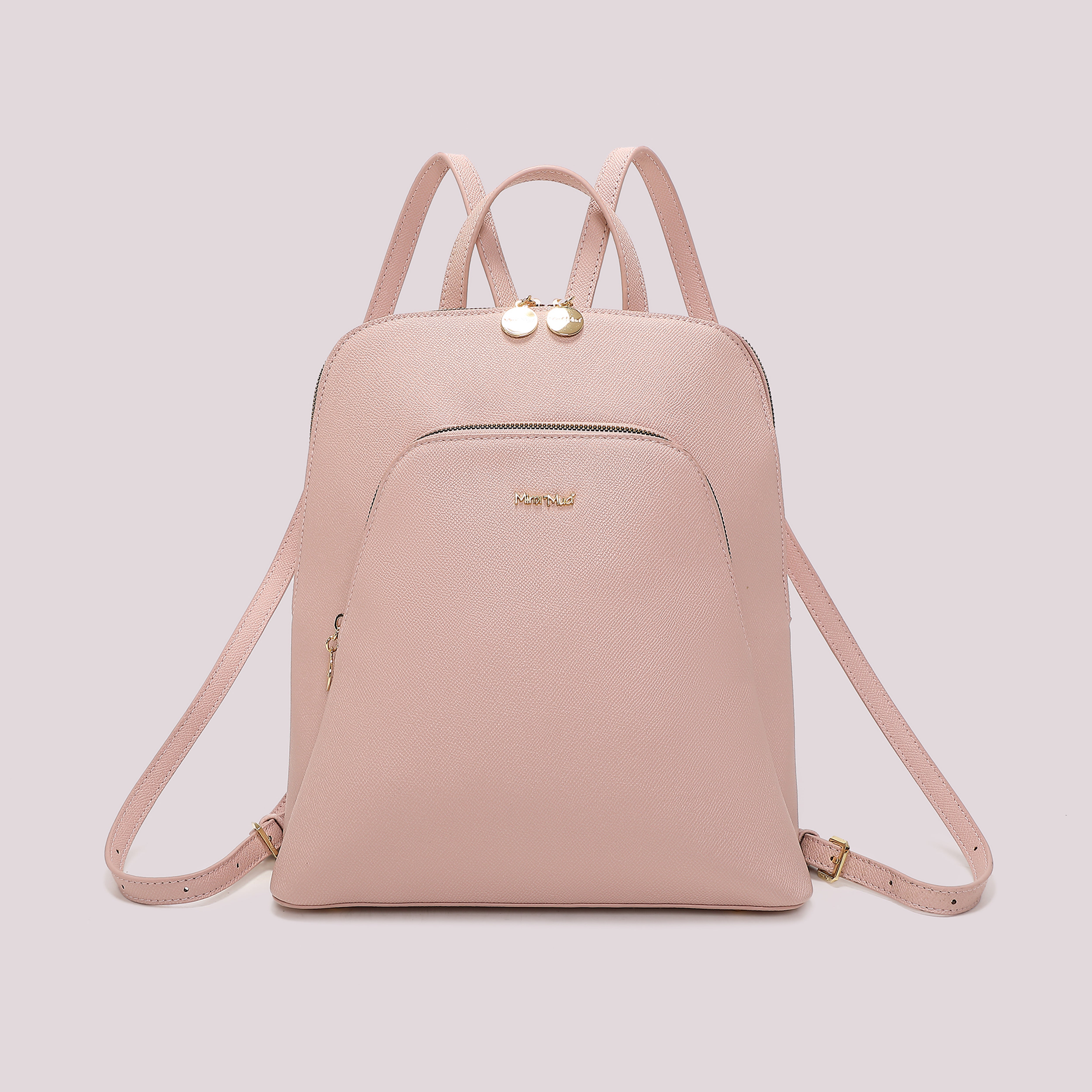 Mimi Mua zaino rigido doppia zip zaino bianco 29 cm