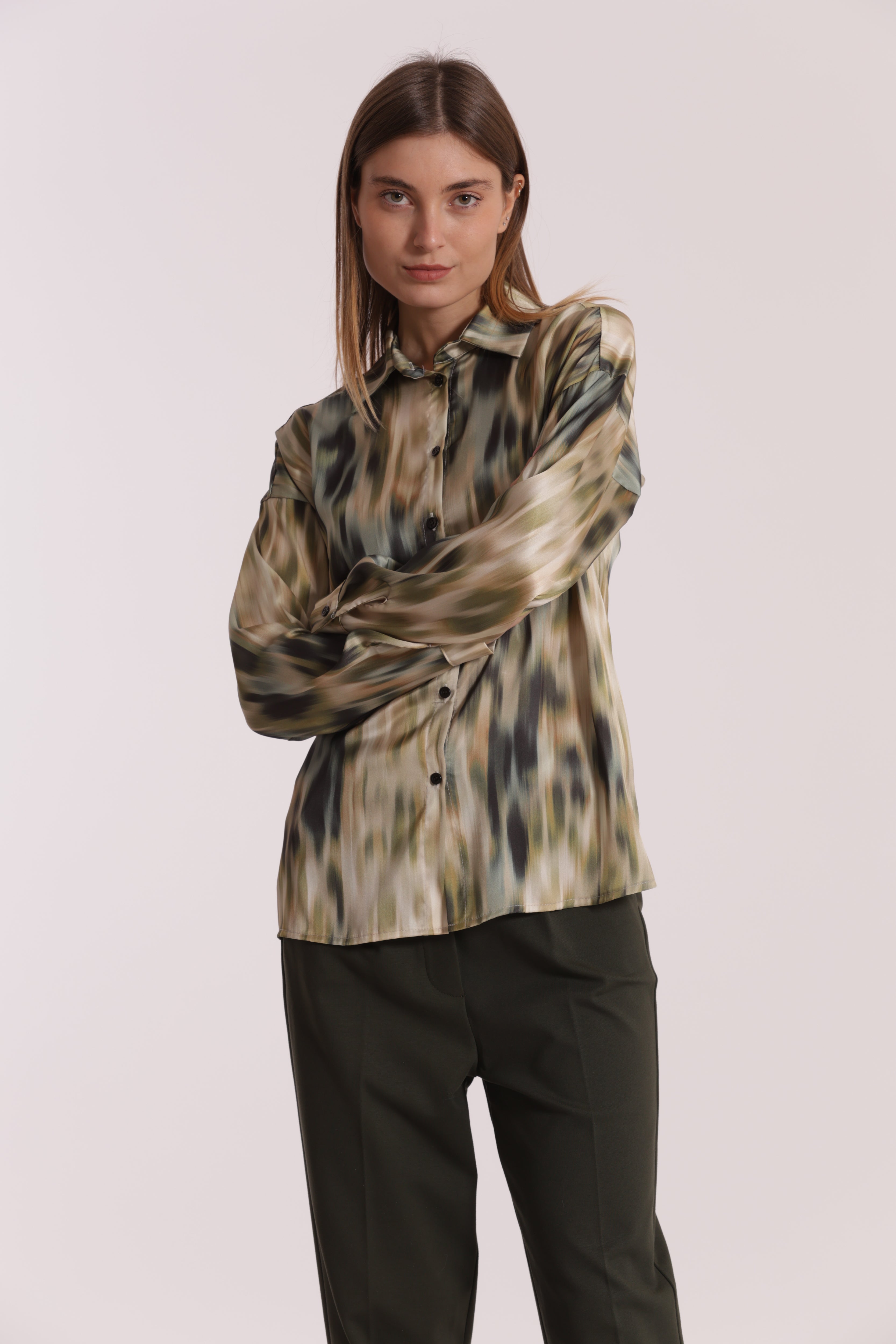 Mimi Mua Fantasia Fusion camicia uomo fantasia poliestere
