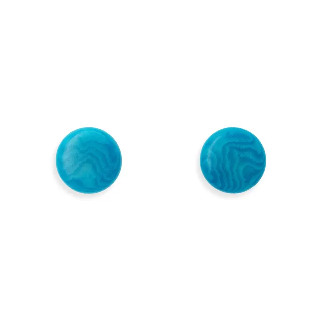 On Earth Cooperative Collection Carambola orecchini tagua blu 1,3 cm