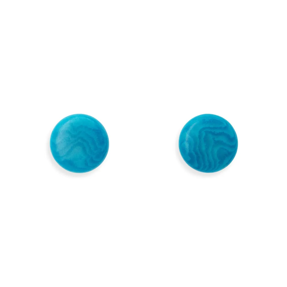 On Earth Cooperative Collection Carambola orecchini tagua blu 1,3 cm