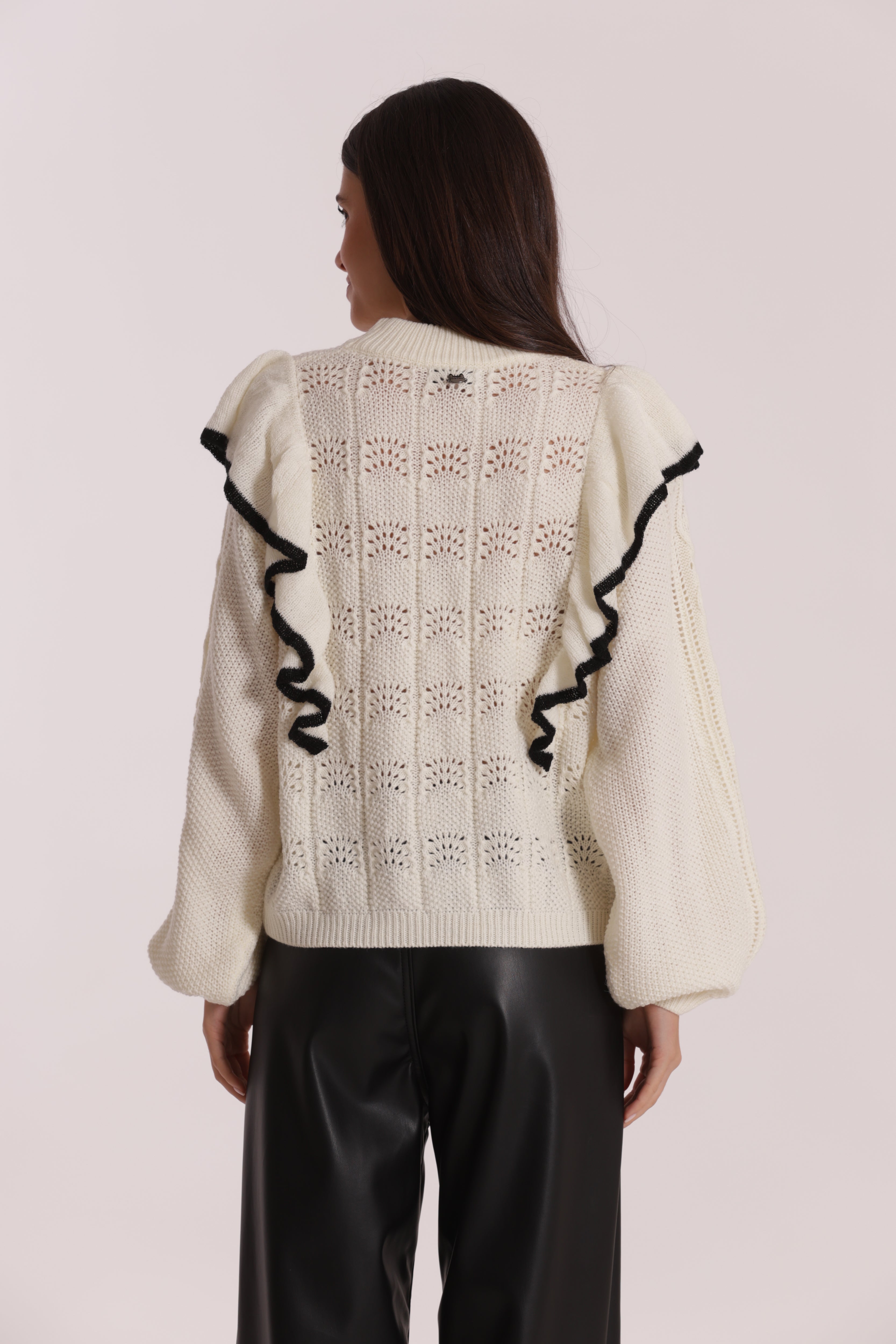 Mimi Mua Maglia con Rouge Bicolor nera calda