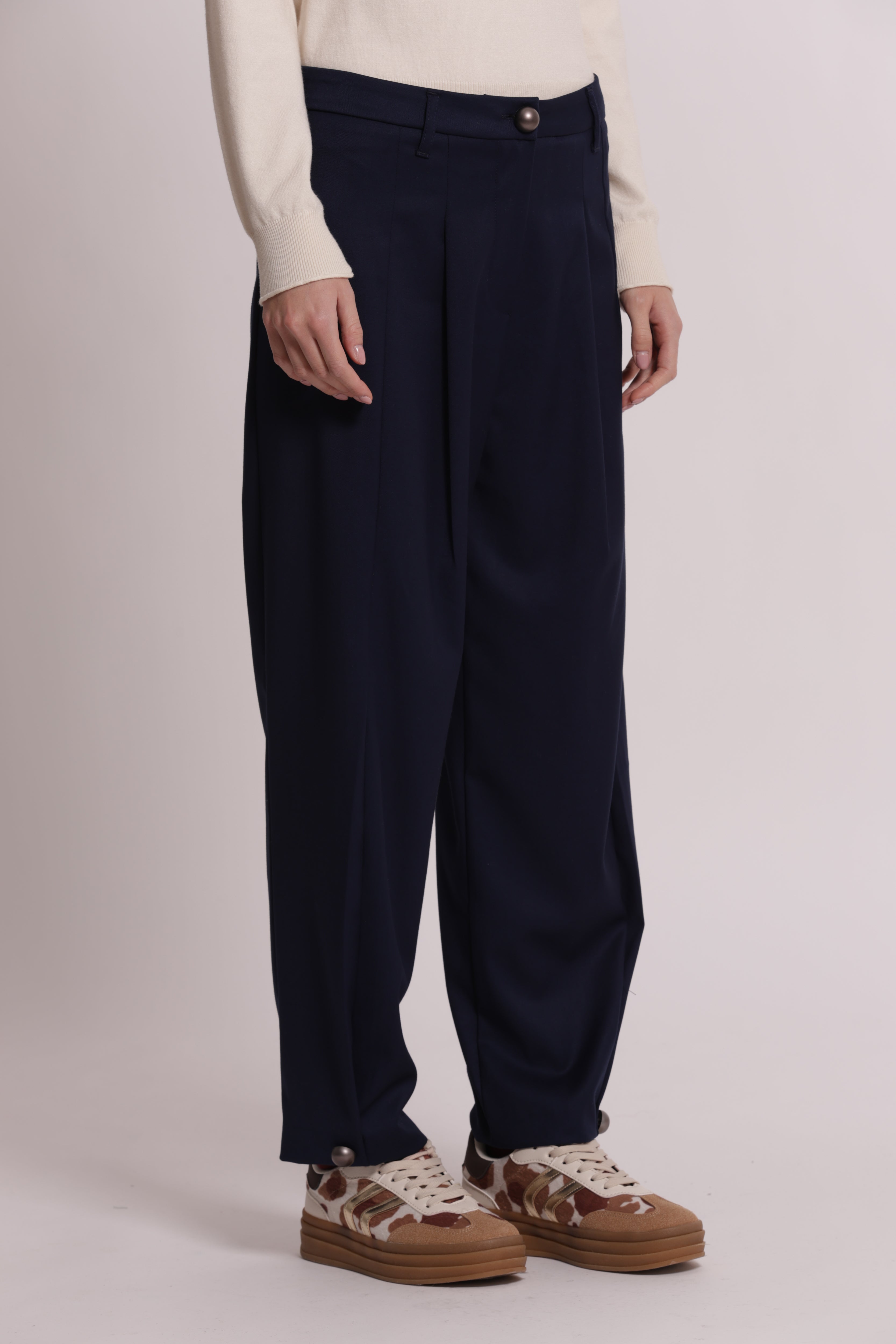 Mimi Mua Vanz pantalone con pinces nero