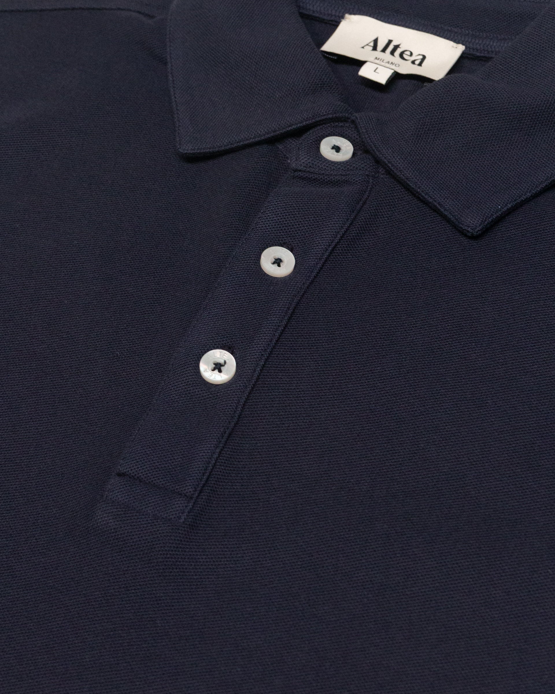 Altea Greg polo blu navy cotone piquet