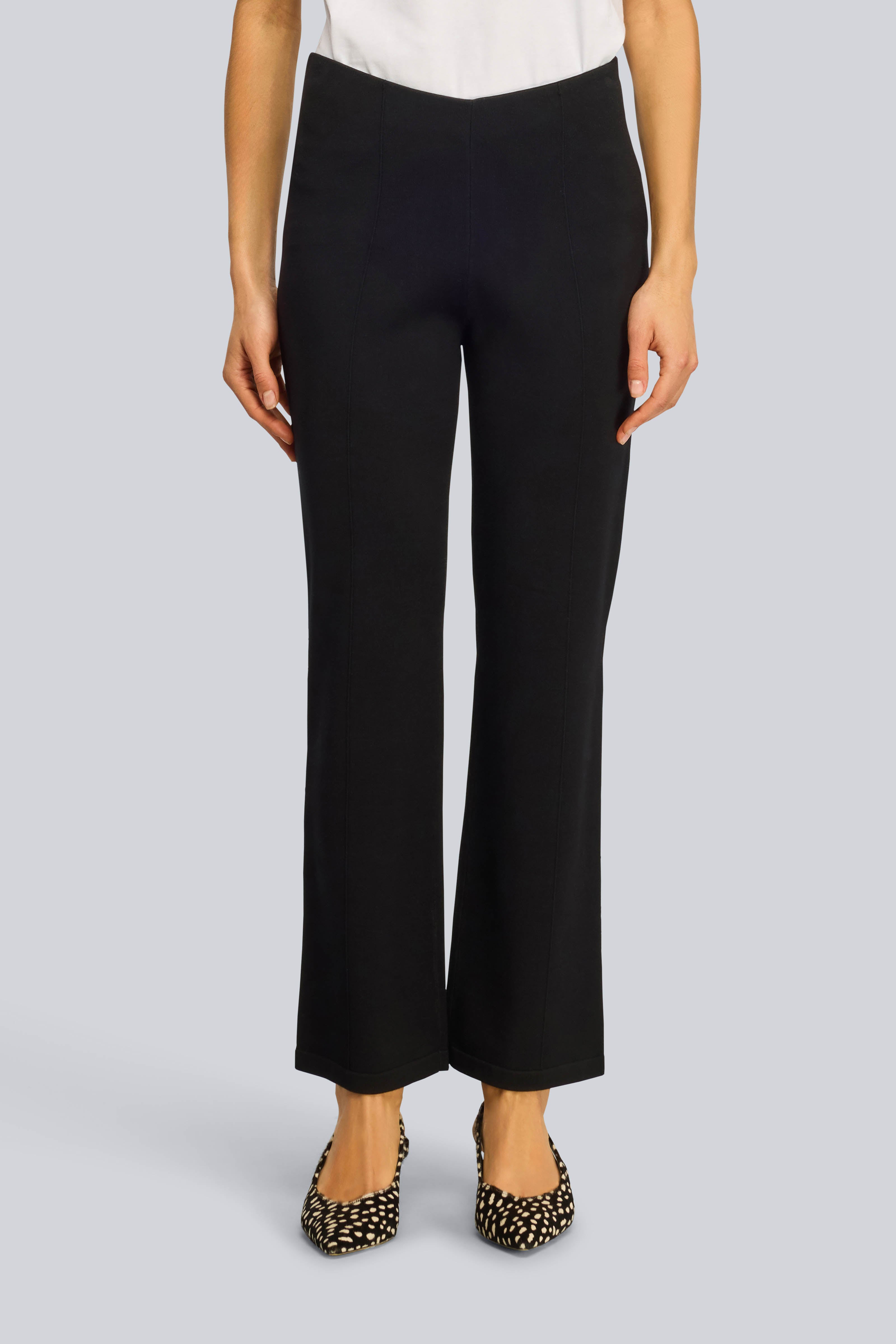 Semicouture Korinne pantalone viscosa nero caviglia