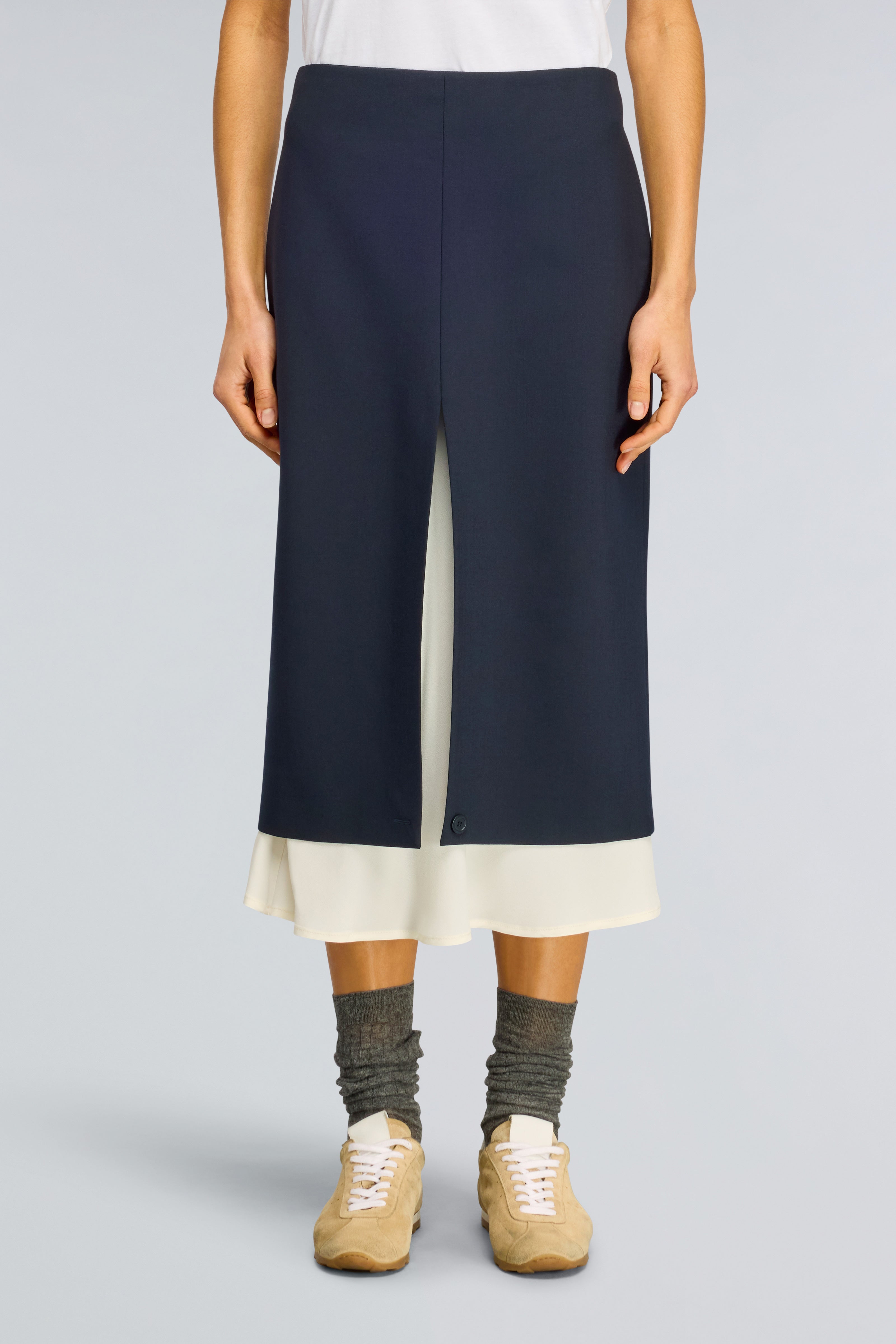 Semicouture Xenia gonna lunga blue-burro