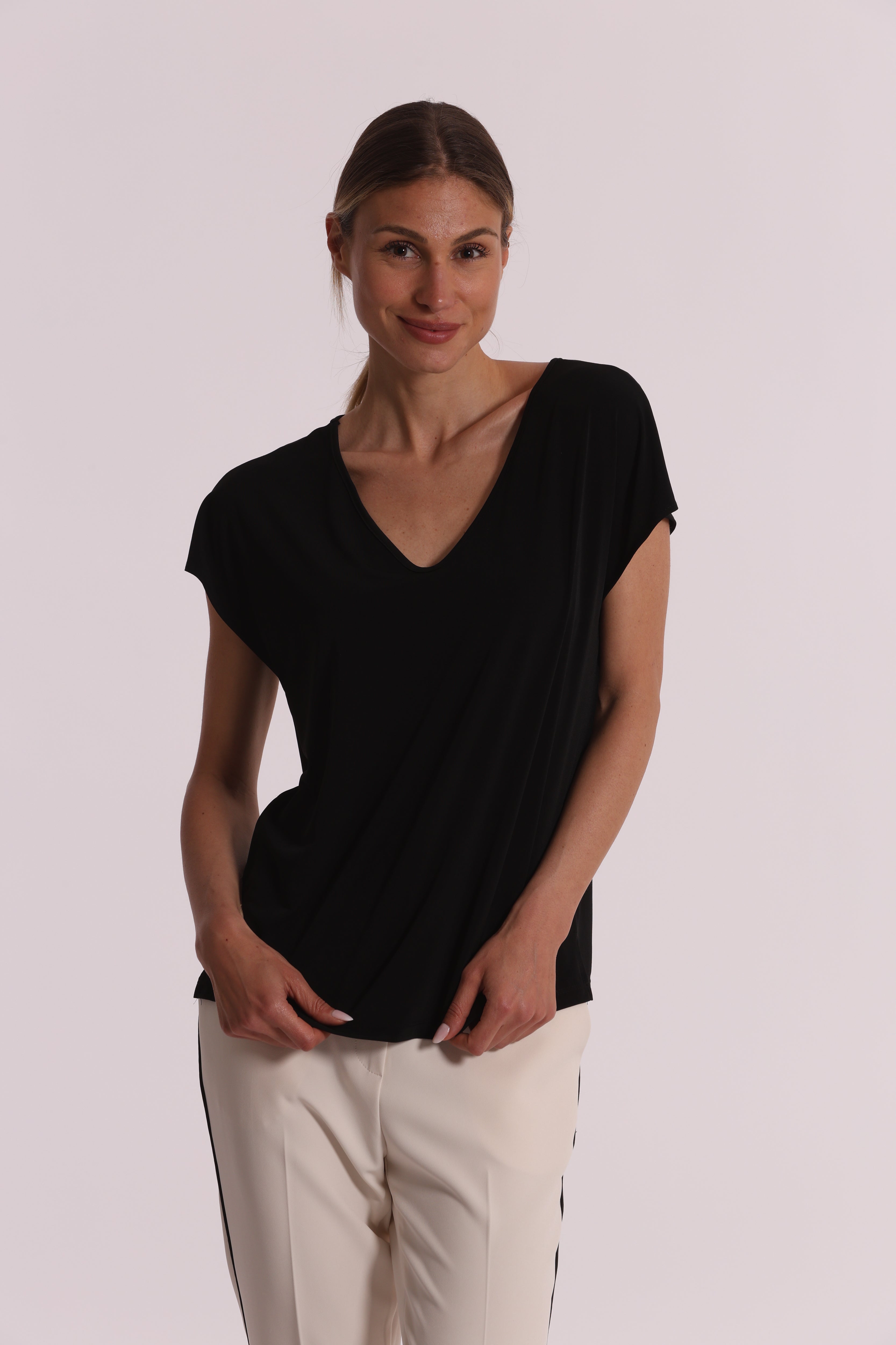 Mimi Mua Blusa in Ity Blusa Jersey Elasticizzata