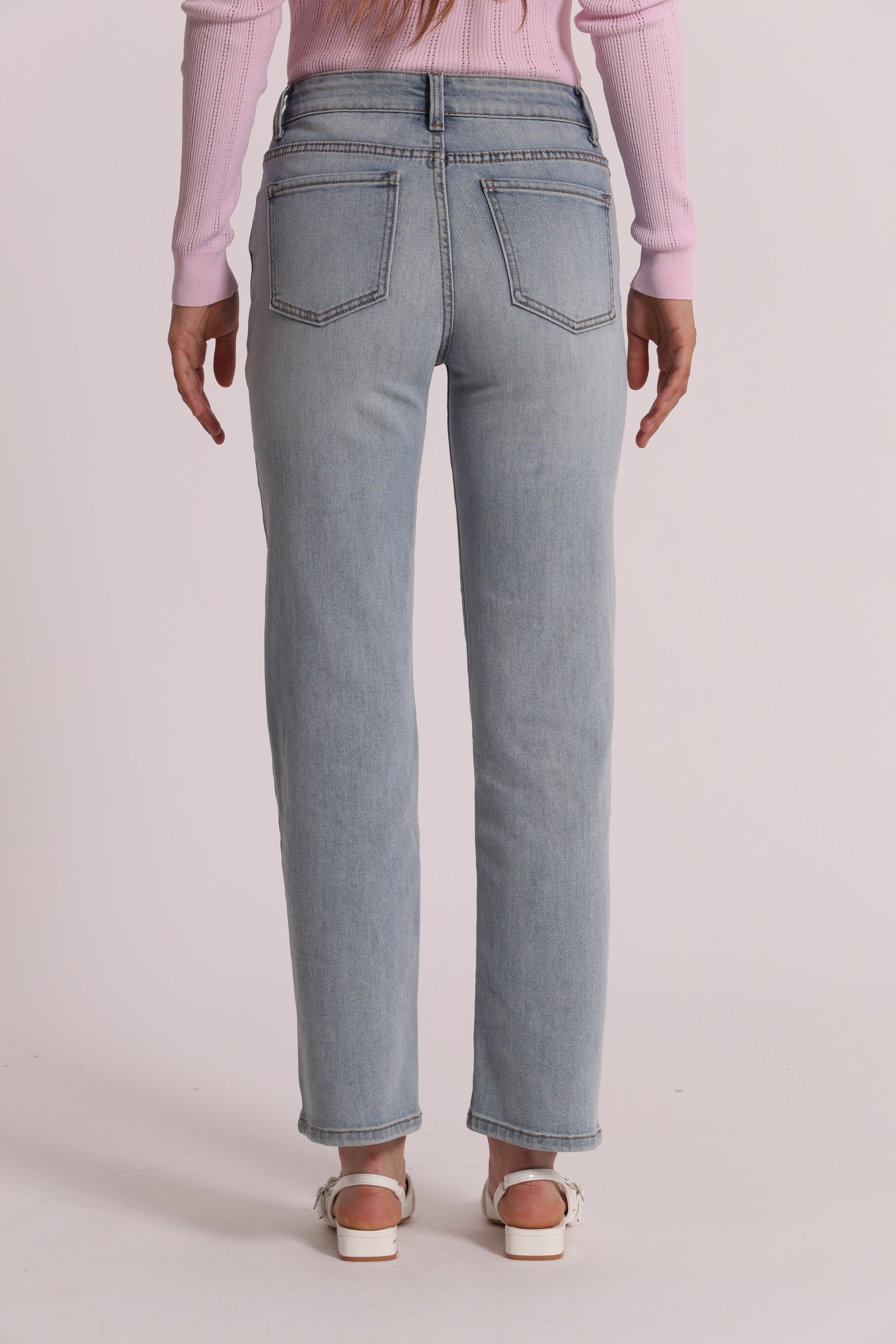 Mimi Mua Jeans Sigaretta denim blu chiaro
