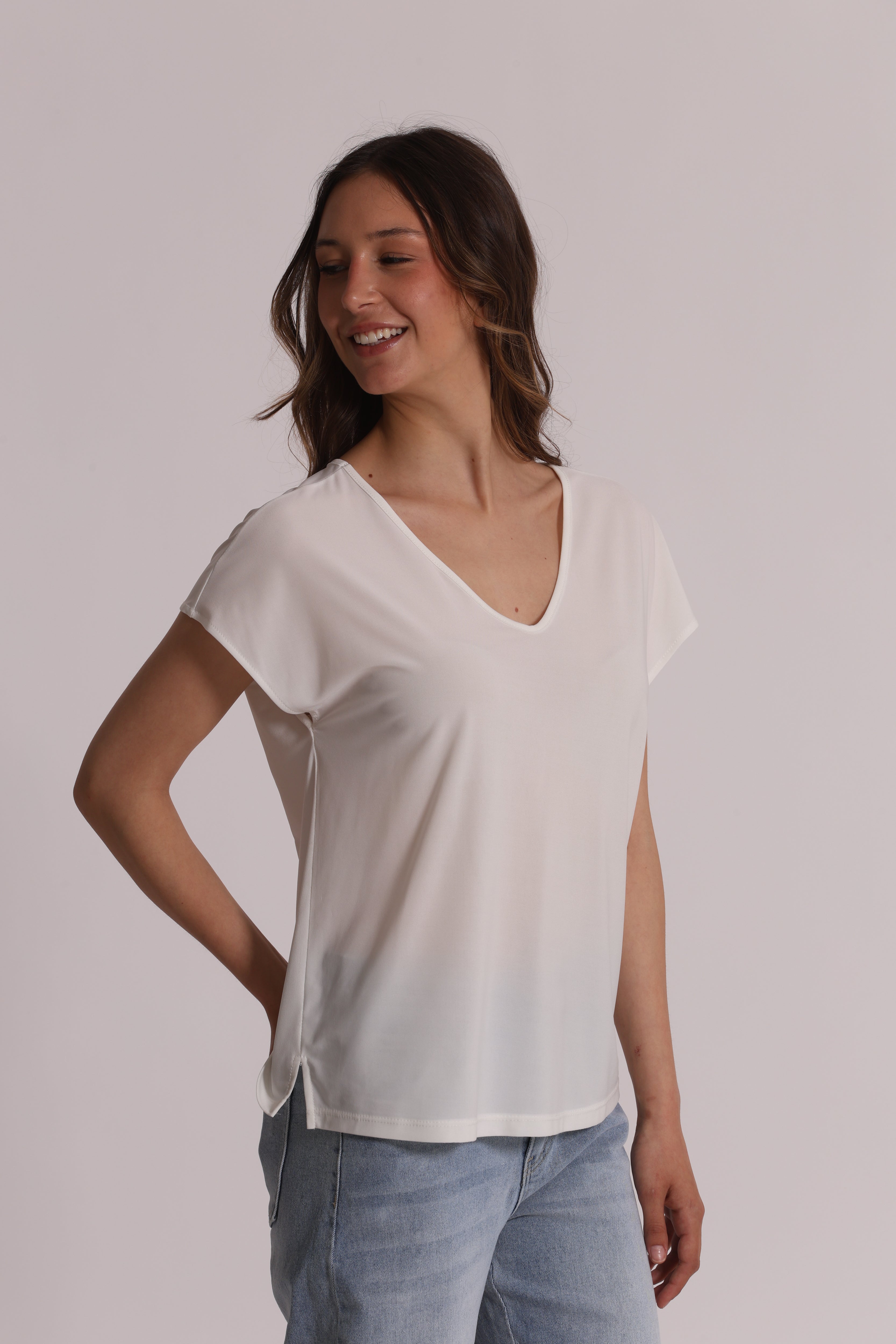 Mimi Mua Blusa in Ity Blusa Jersey Elasticizzata