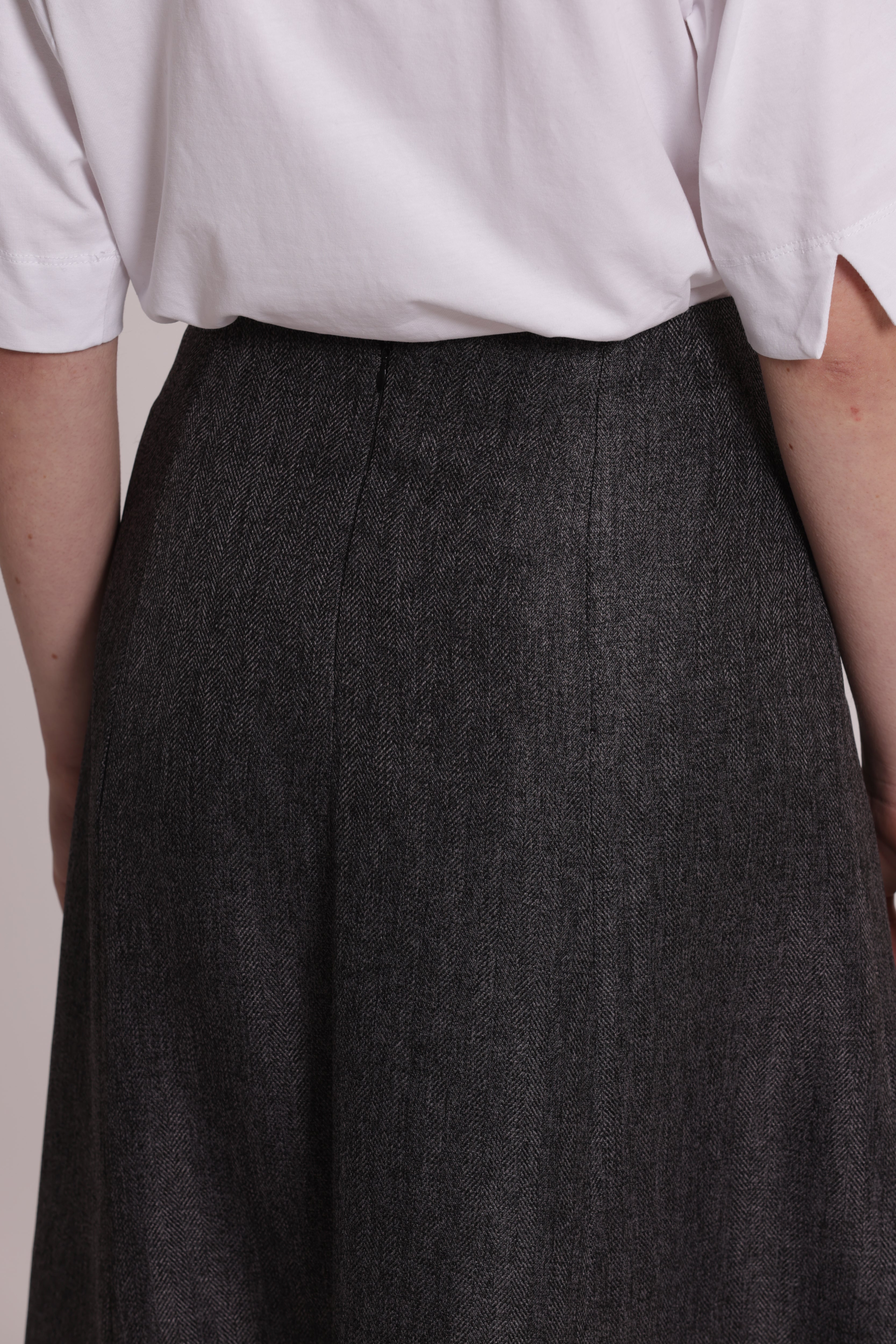 Mimi Mua Gonna Midi con Zip sul Retro Moro