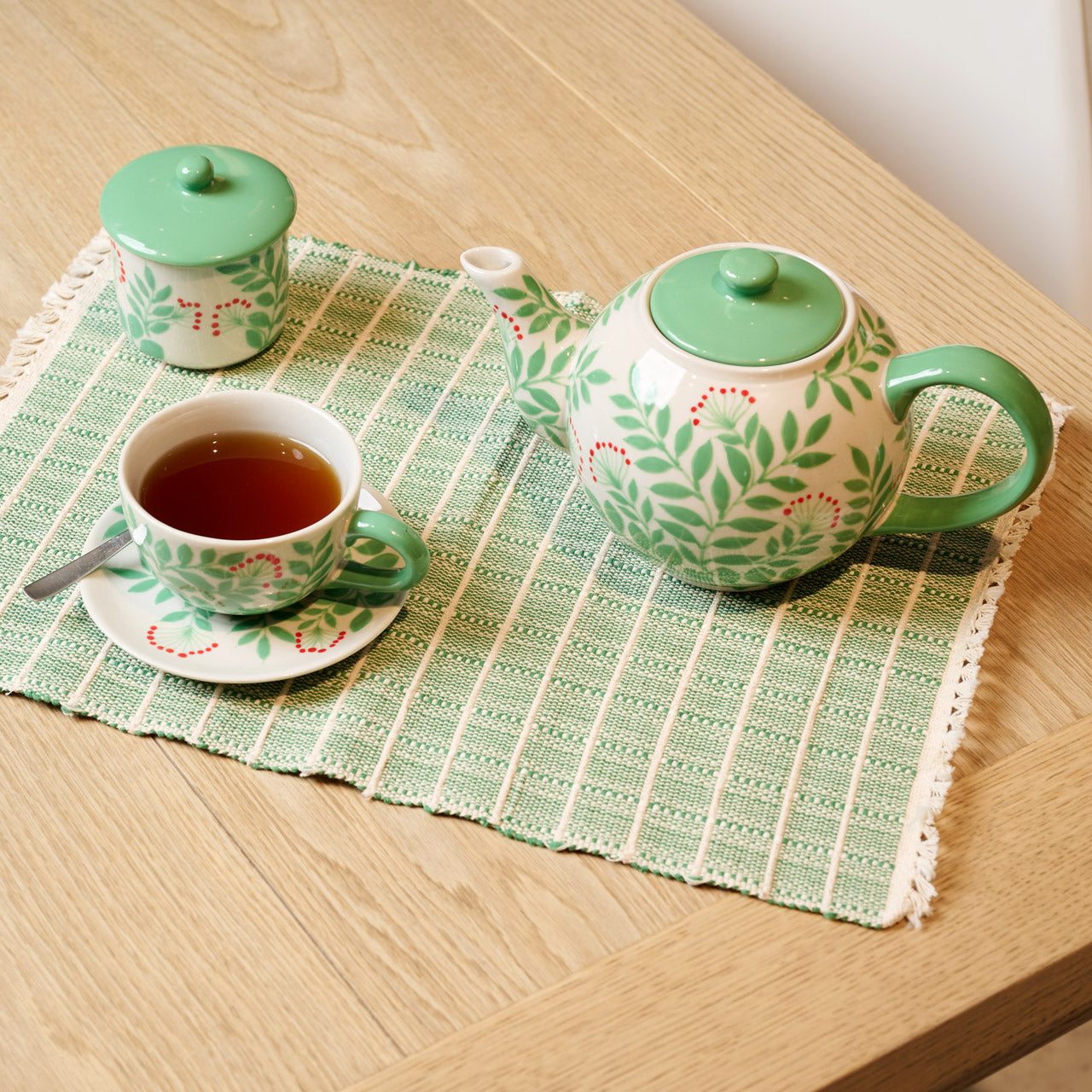 On Earth Cooperative Collection Pleysmat tovaglietta cotone verde 46x30